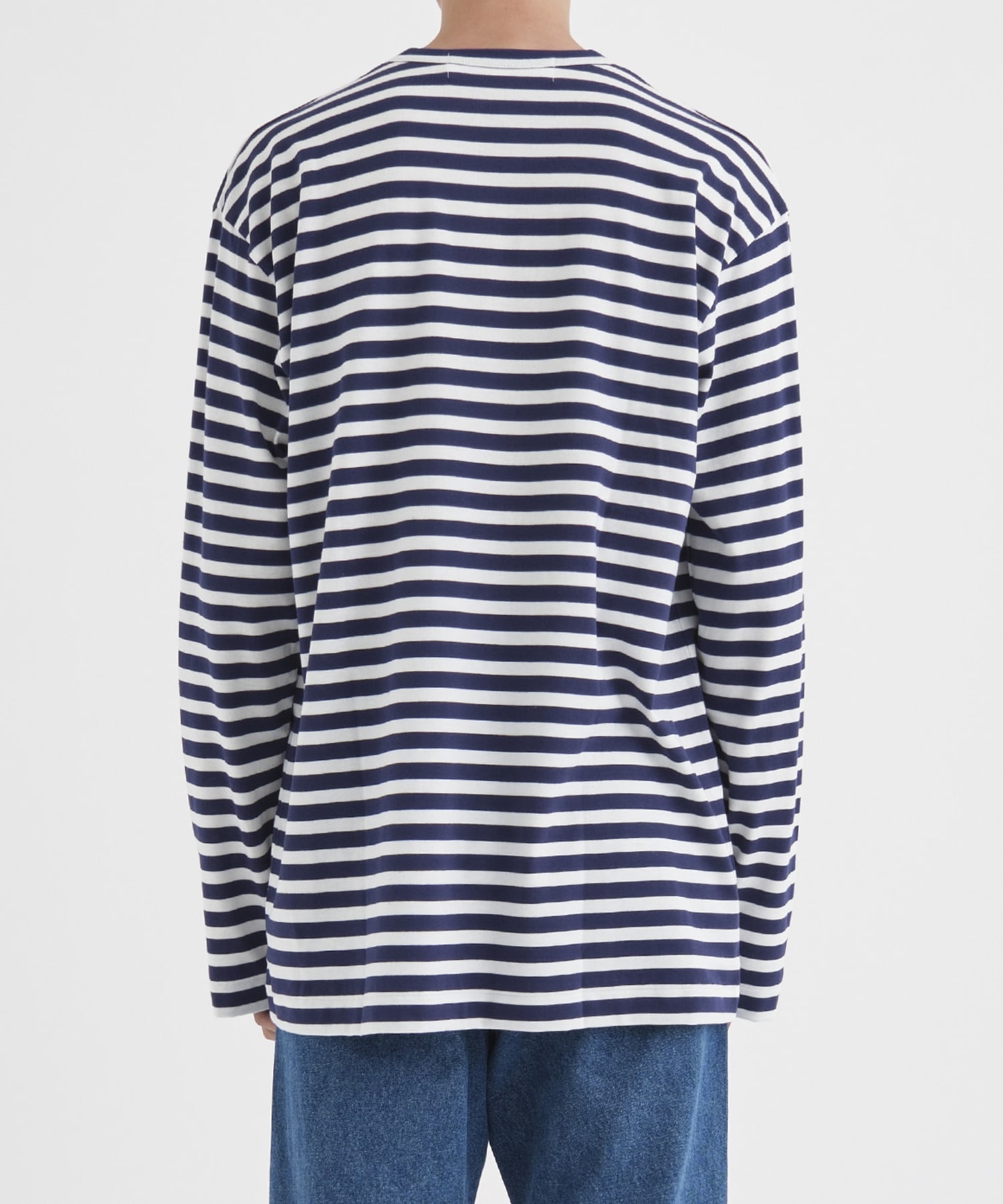 AZ-T010-051 STRIPED L/S T-SHIRT RED HEART PLAY COMME des GARCONS