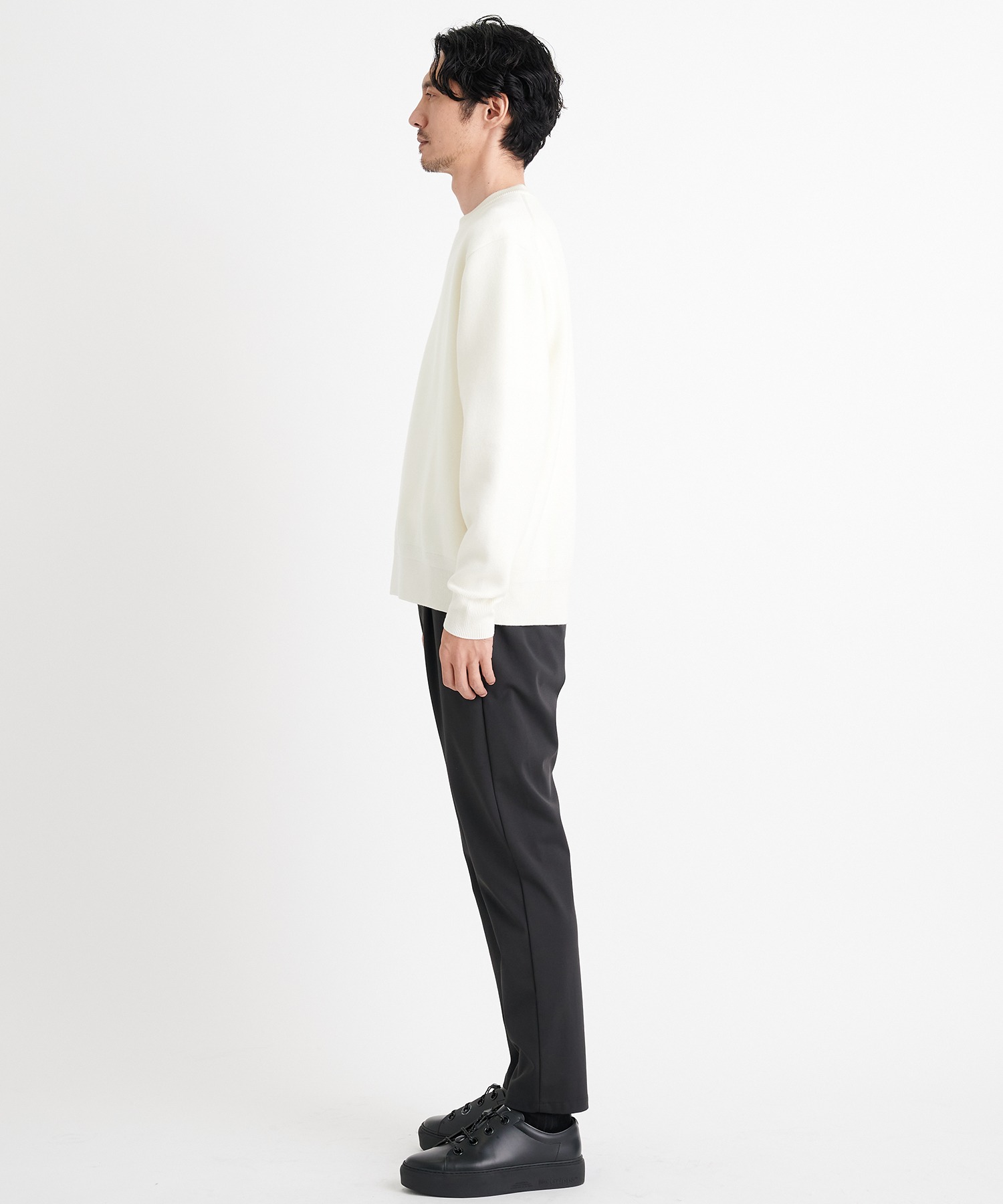 12G Ultimate Crew Neck Knit PO(44 WHITE): THE TOKYO: MEN｜THE