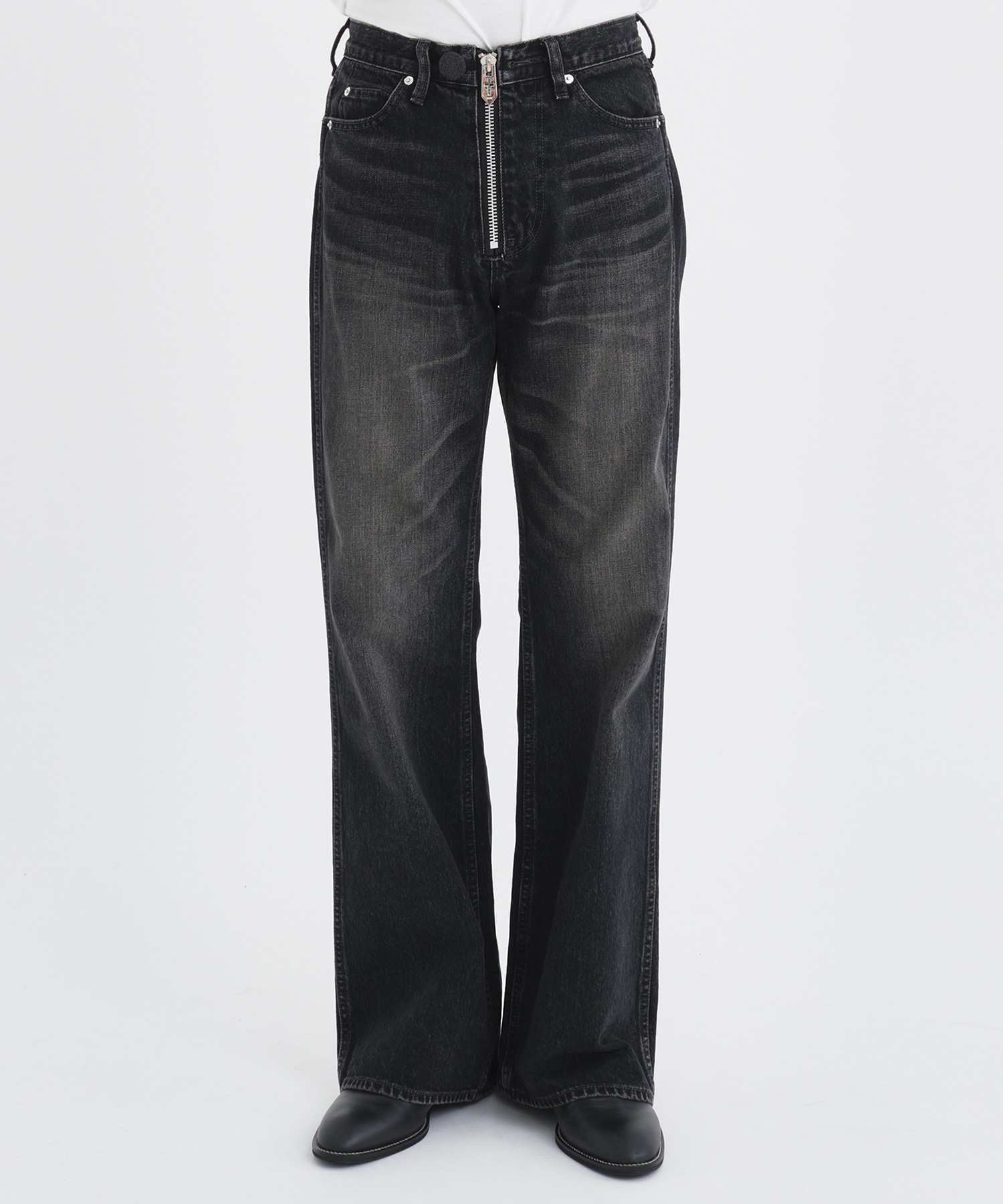 MASUBOYS BOOT-CUT JEANS FADED(44 BLACK): M A S U: MEN｜THE TOKYO