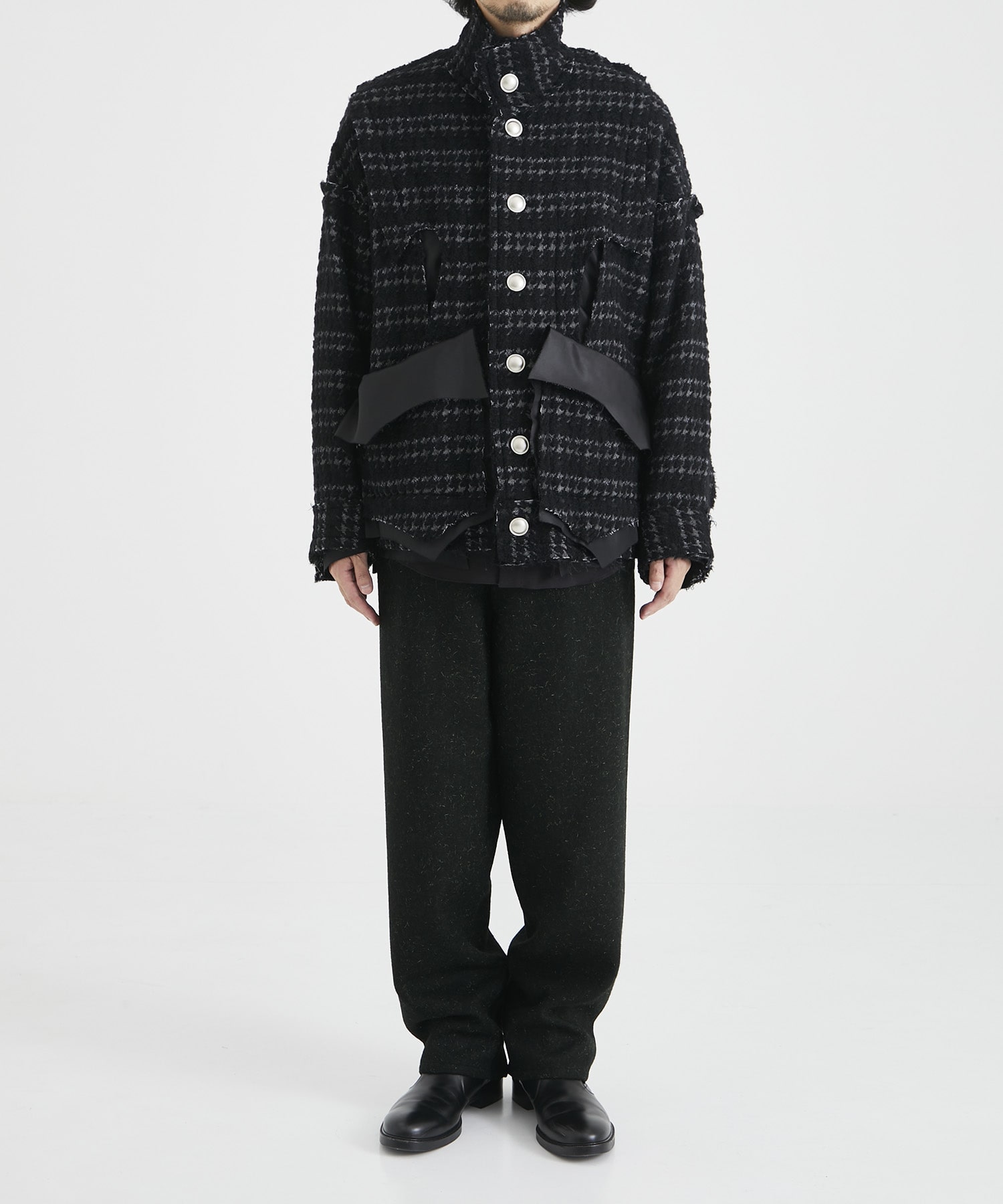 別注 HOUNDSTOOTH OVER BLOUSON sulvam