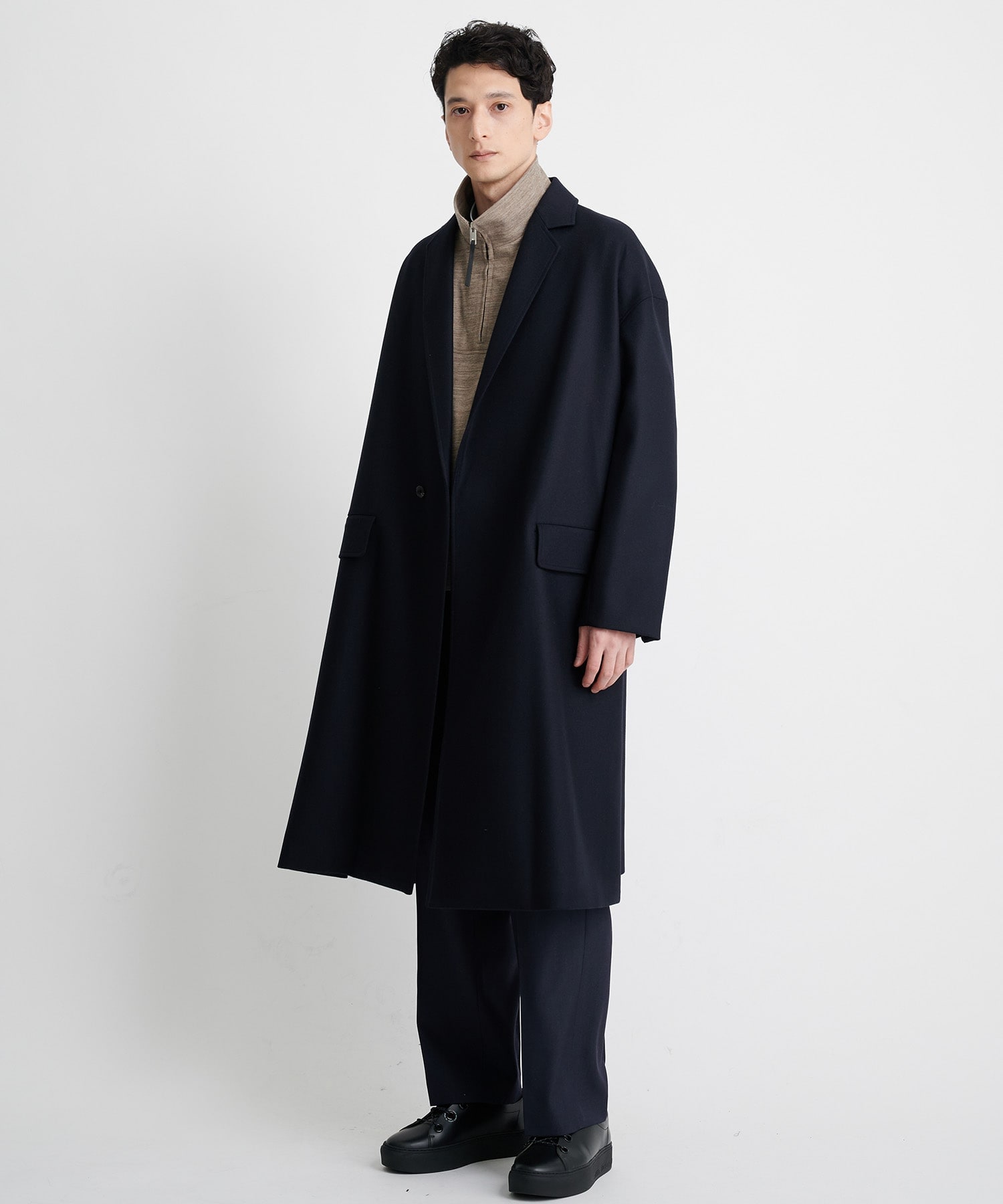 THE LOOSE CHESTER COAT(46 DARK NAVY): THE RERACS: MENS｜THE TOKYO 