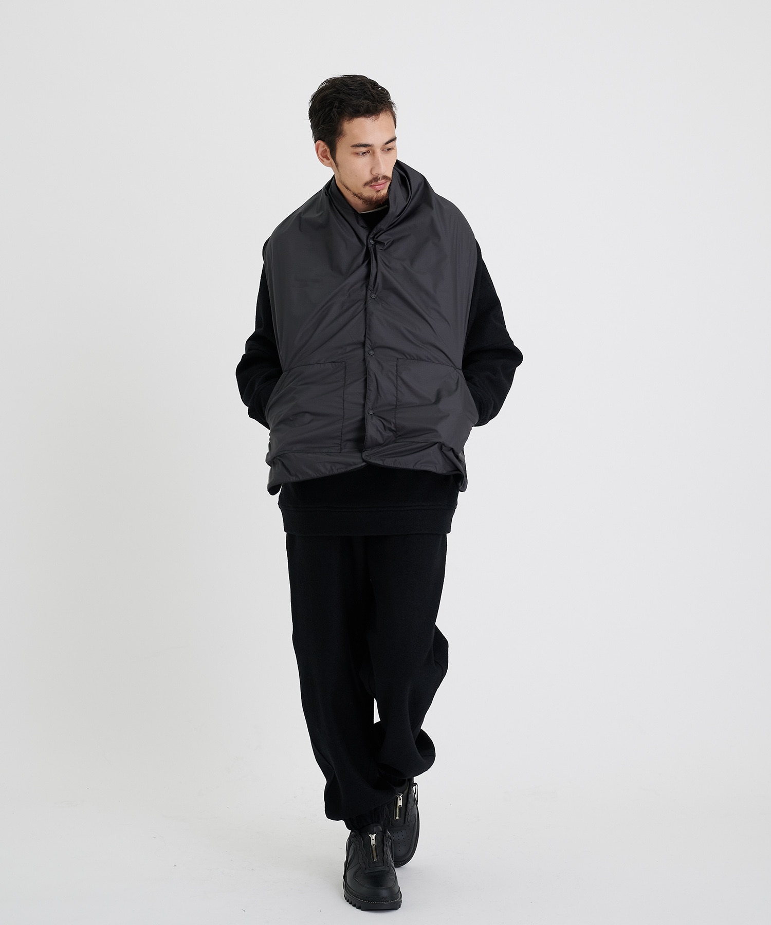 Wool Field Reversible Cape | THE NORTH FACE PURPLE LABEL