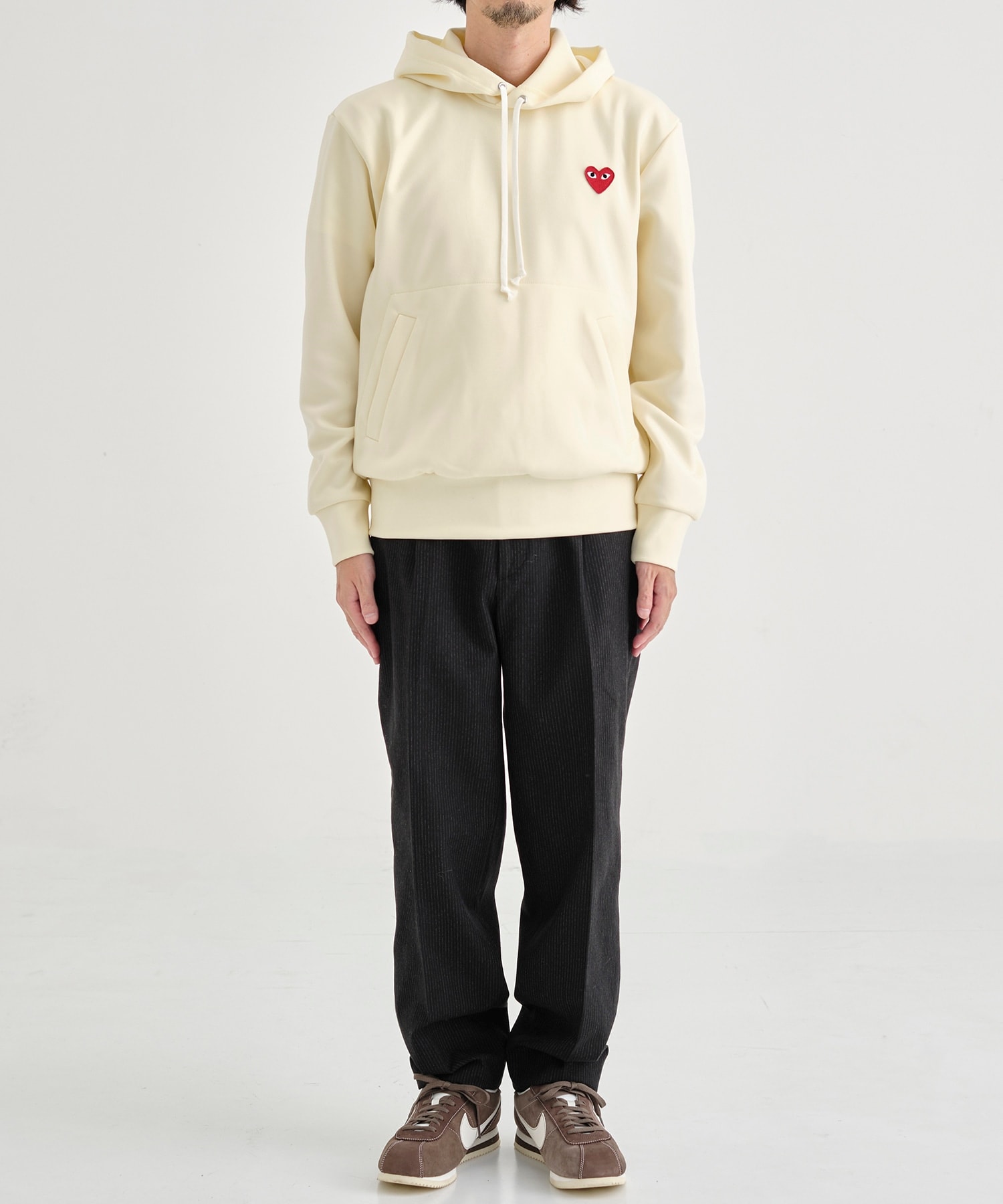 AZ-T174-051 PLAY HOODED SWEATSHIRT RED HEART PLAY COMME des GARCONS