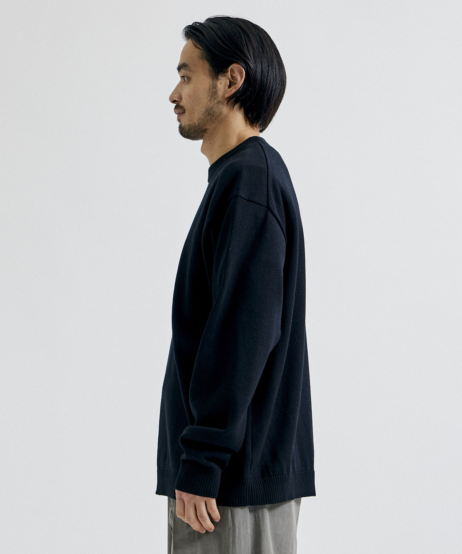 WOOL WASHI CREWNECK SWEATER | ATON