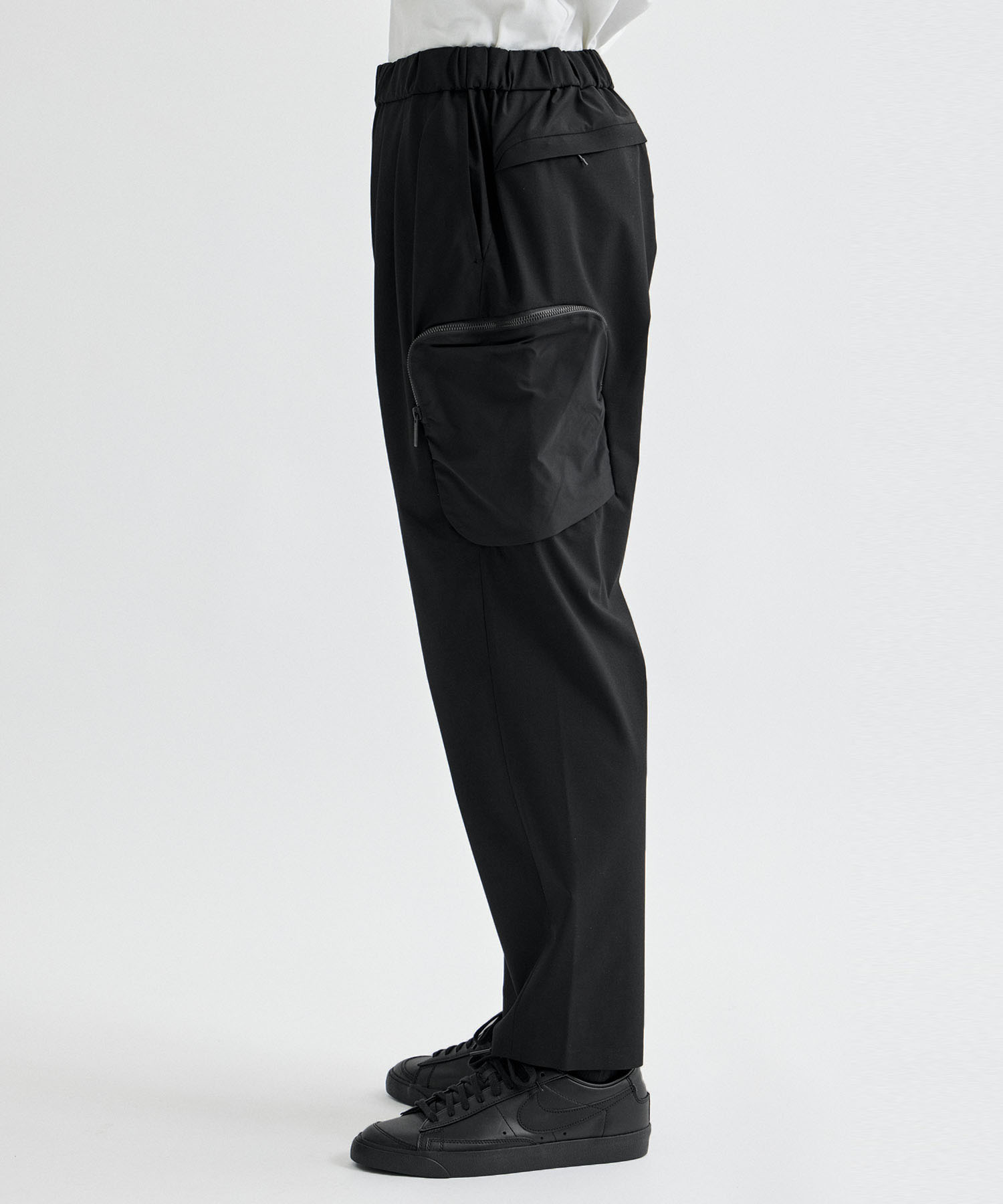 EX. STRETCHED HYBRID WIDE TAPERED PANTS | White Monutaineering