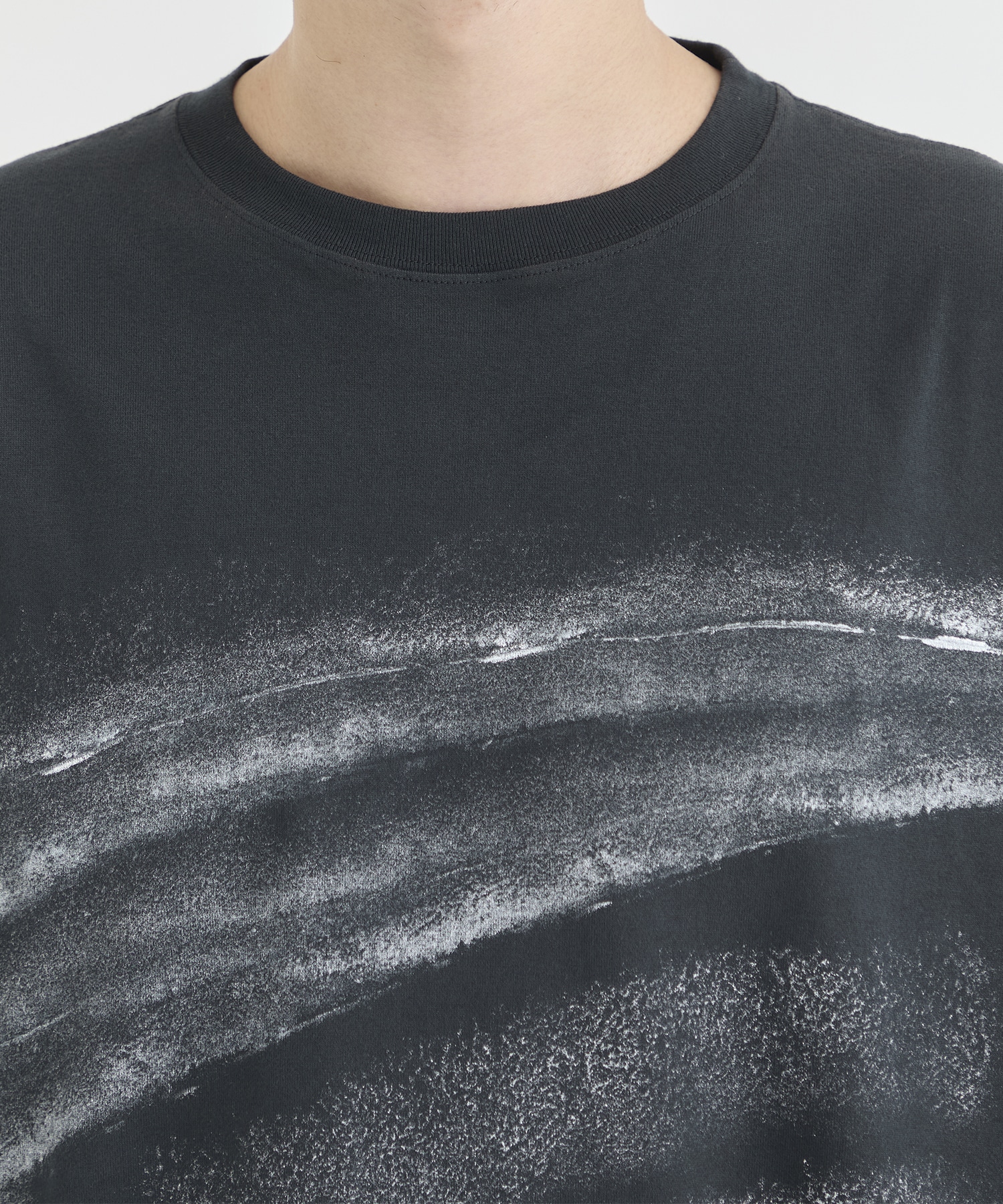 ABSTRACT PAINTED T-SHIRT YOKE