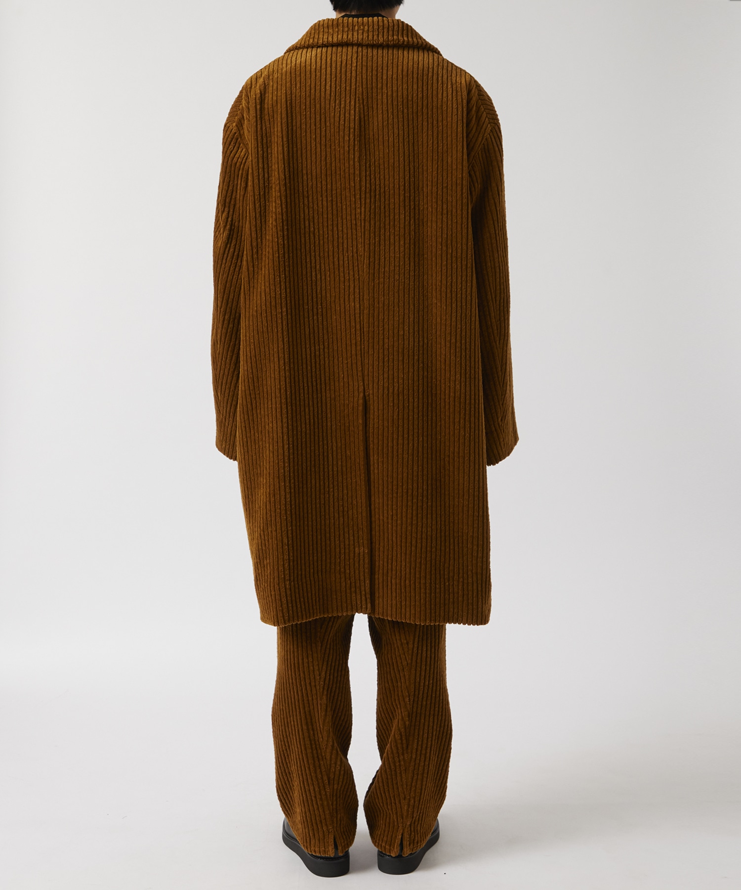 Cotton Corduroy Oversized Peacoat OVERCOAT