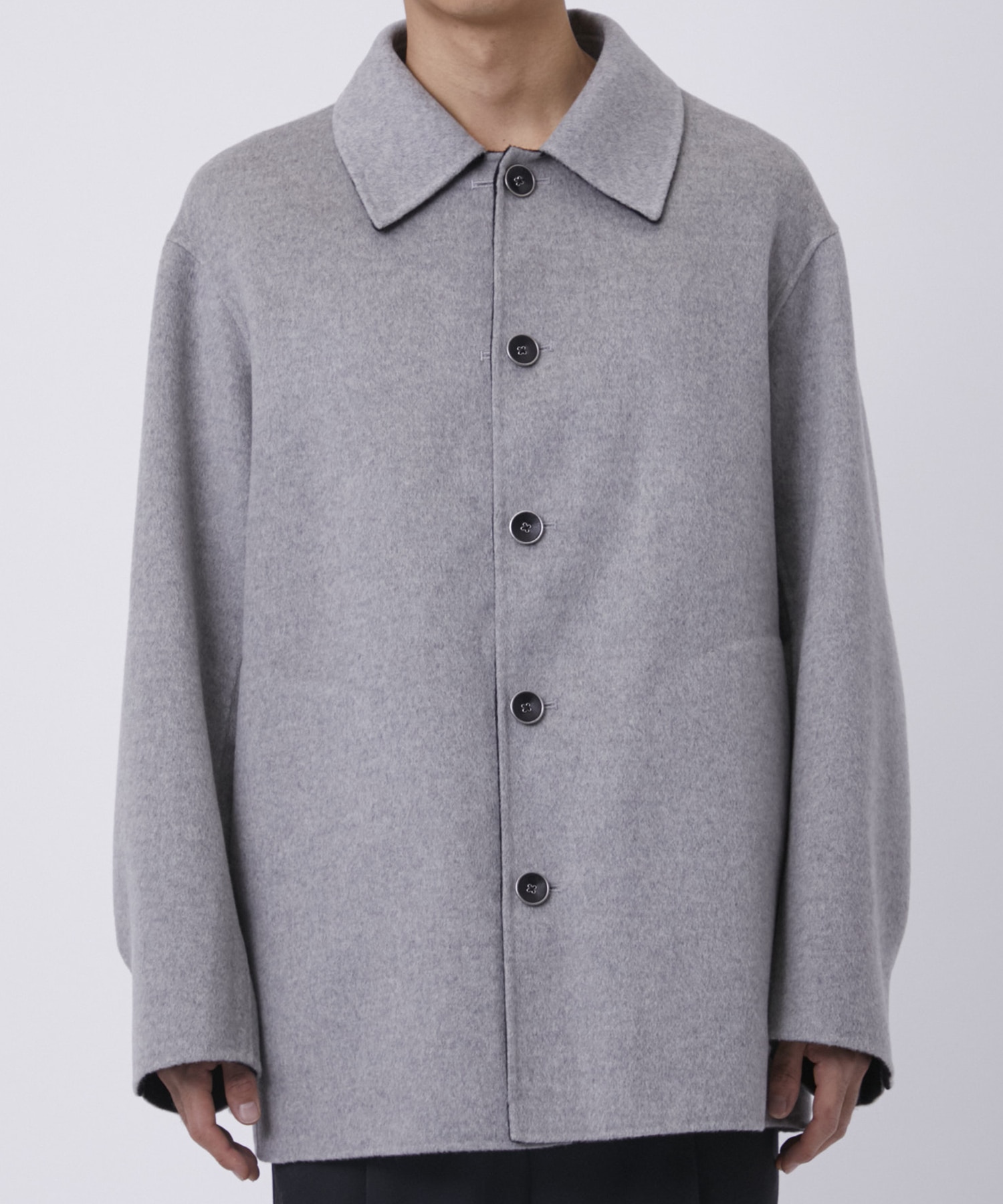 CASHMERE REVERSIBLE SHORT COAT THE PERMANENT EYE