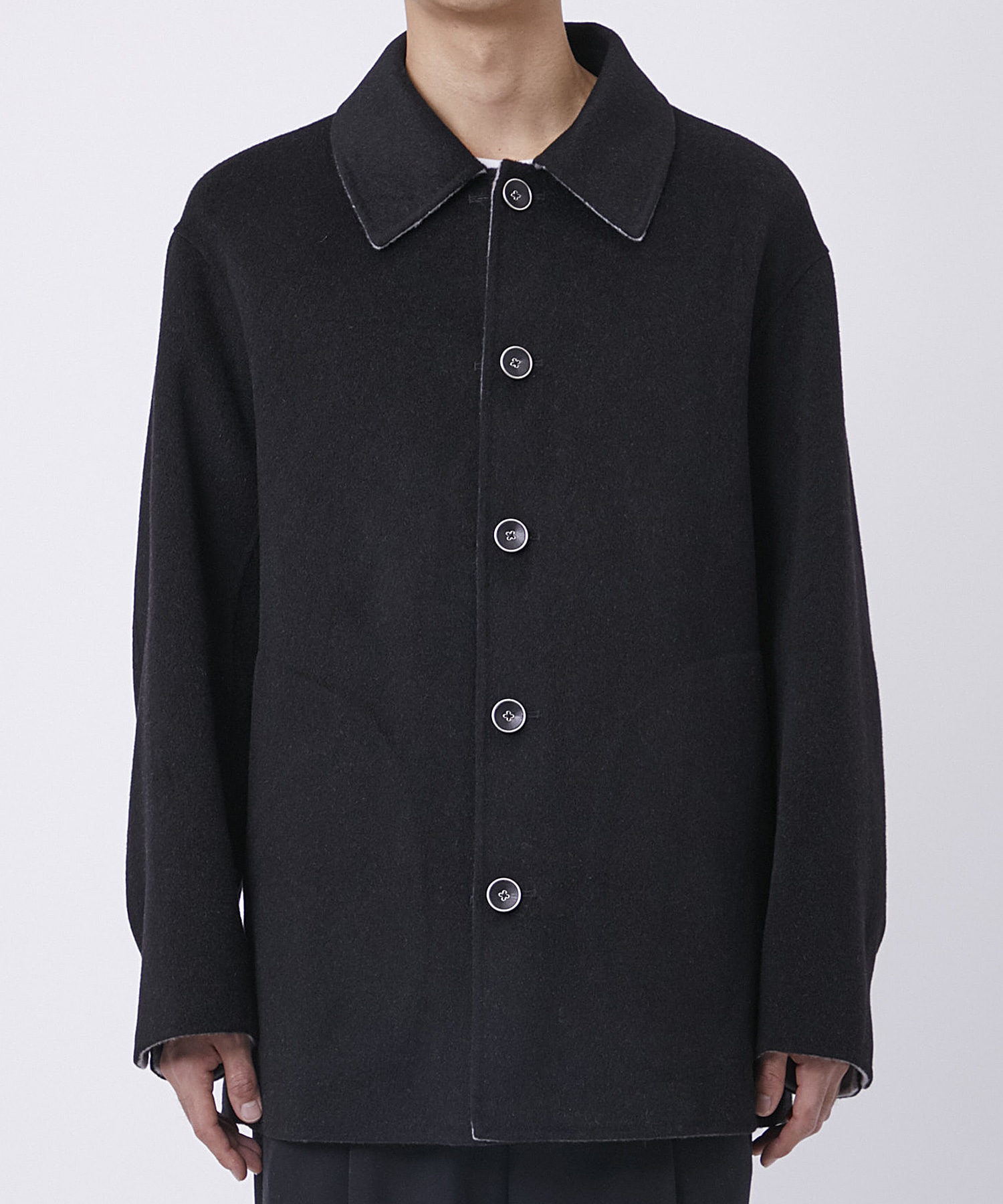 CASHMERE REVERSIBLE SHORT COAT THE PERMANENT EYE