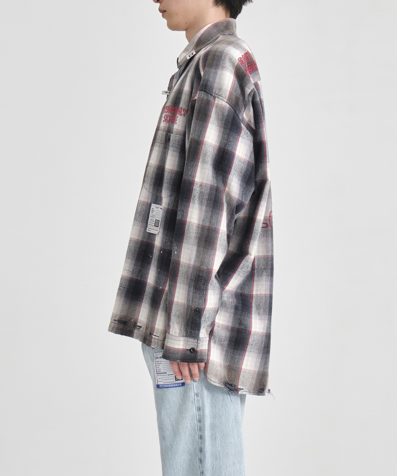 VINTAGE LIKE CHECH L/S SHIRTS Maison MIHARA YASUHIRO