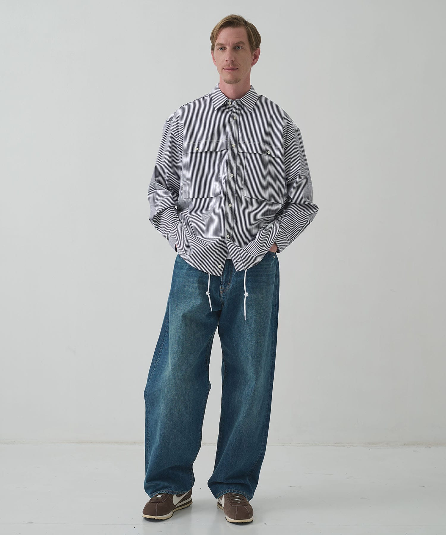 綿ストライプオックス L/S SH COMME des GARCONS HOMME