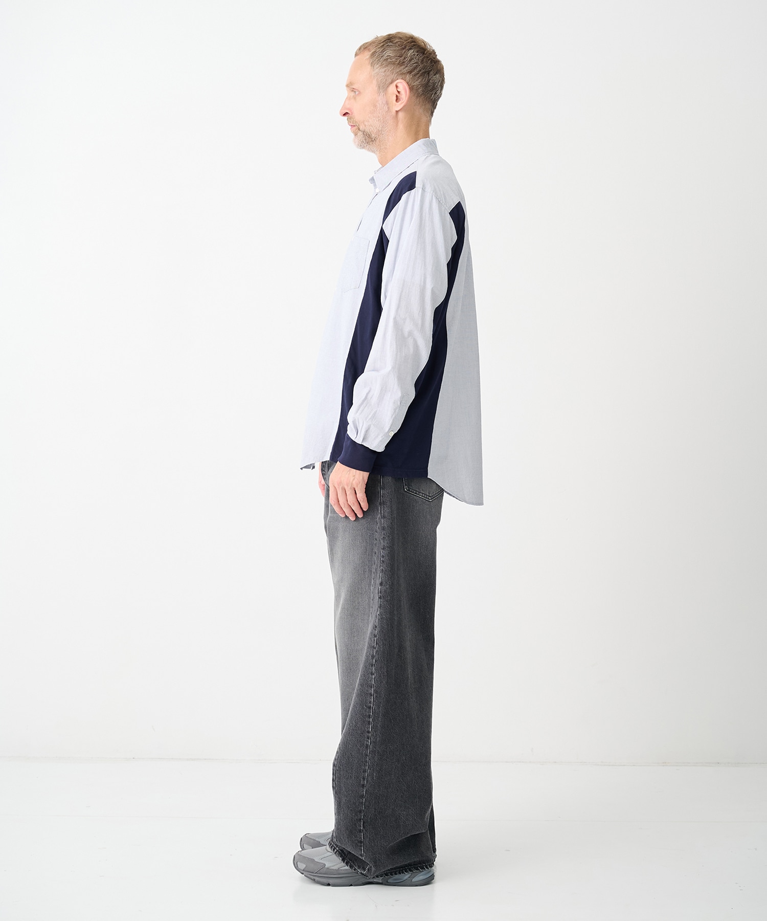 【アンダーカバー】UP1F4402 L/S Mix Shirts UNDERCOVER
