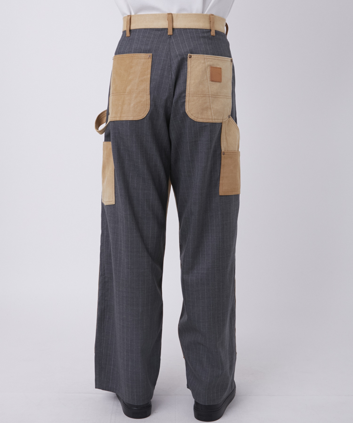 Vintage-effect work pants KHOKI