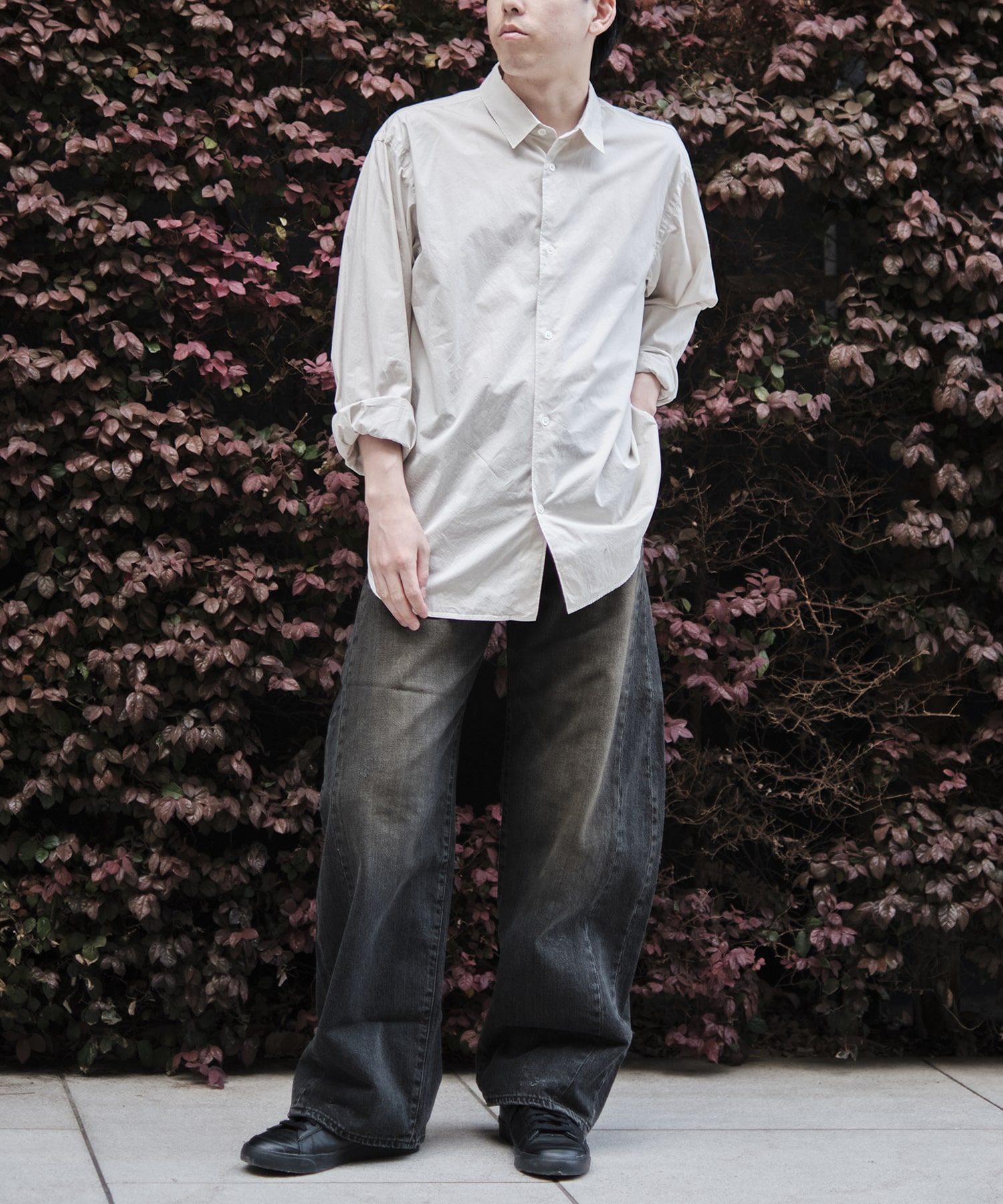 【シュタイン】DEFORMATION WIDE DENIM JEANS ssstein