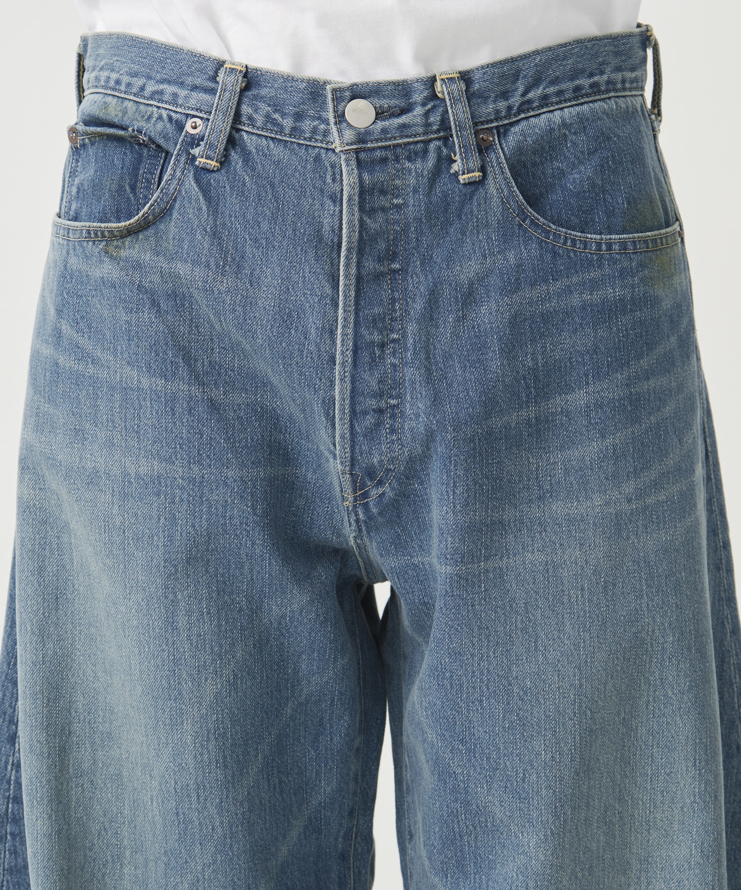【シュタイン】DEFORMATION WIDE DENIM JEANS ssstein