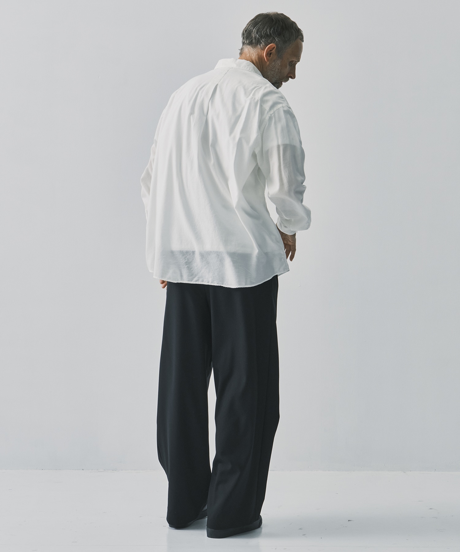【ヨーク】Cotton Silk Twill Garment-dyed Loosed Shirt YOKE