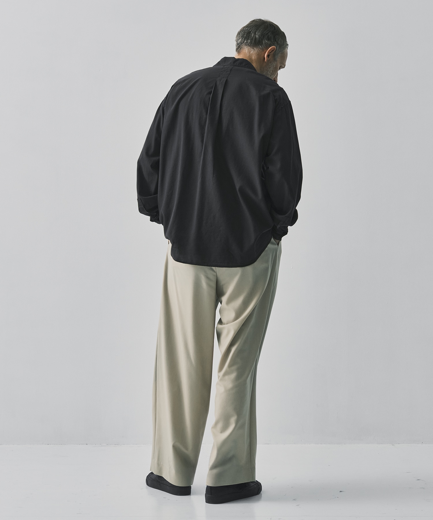 【ヨーク】Cotton Silk Twill Garment-dyed Loosed Shirt YOKE