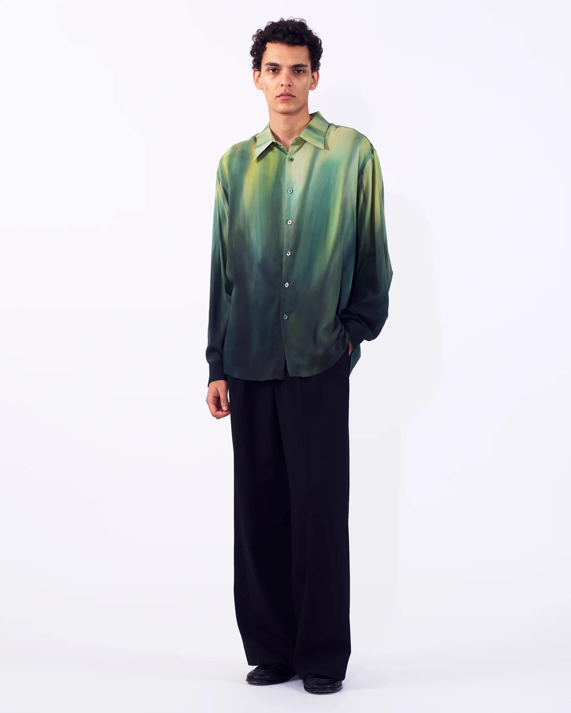 【ヨーク】Hand Painted Lawn Loose Fit Shirt YOKE