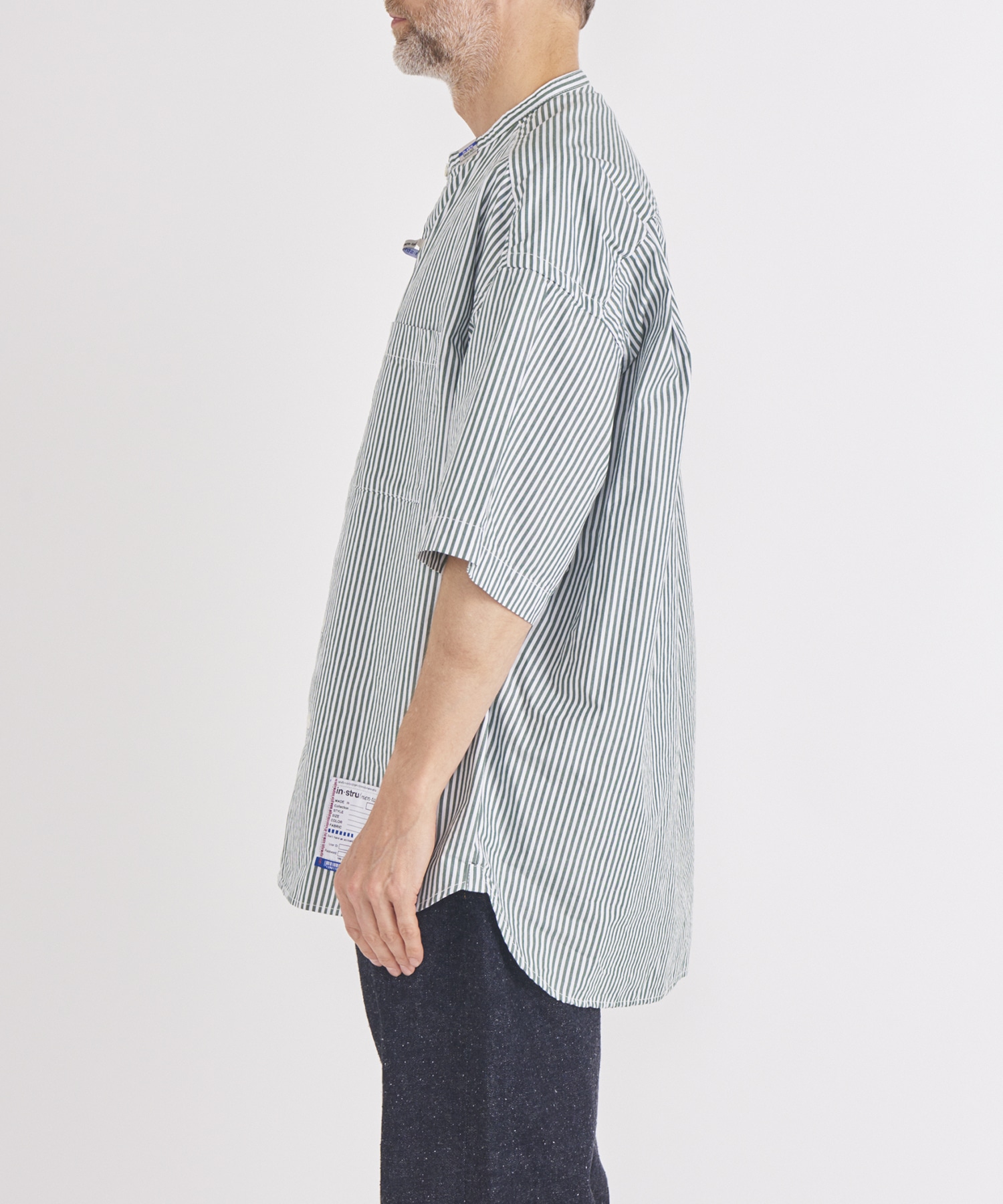 HIGH DENSITY OX STAND COLLAR SS SHIRTS Maison MIHARA YASUHIRO