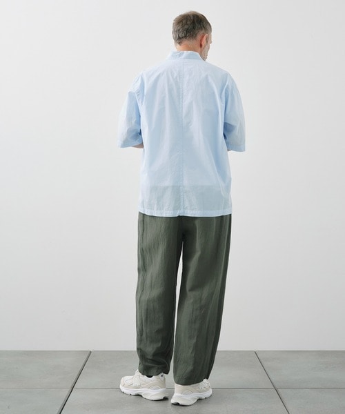 SHRINK COTTON LAWN OVERSIZED HALF SLEEVE SHIRT ATON