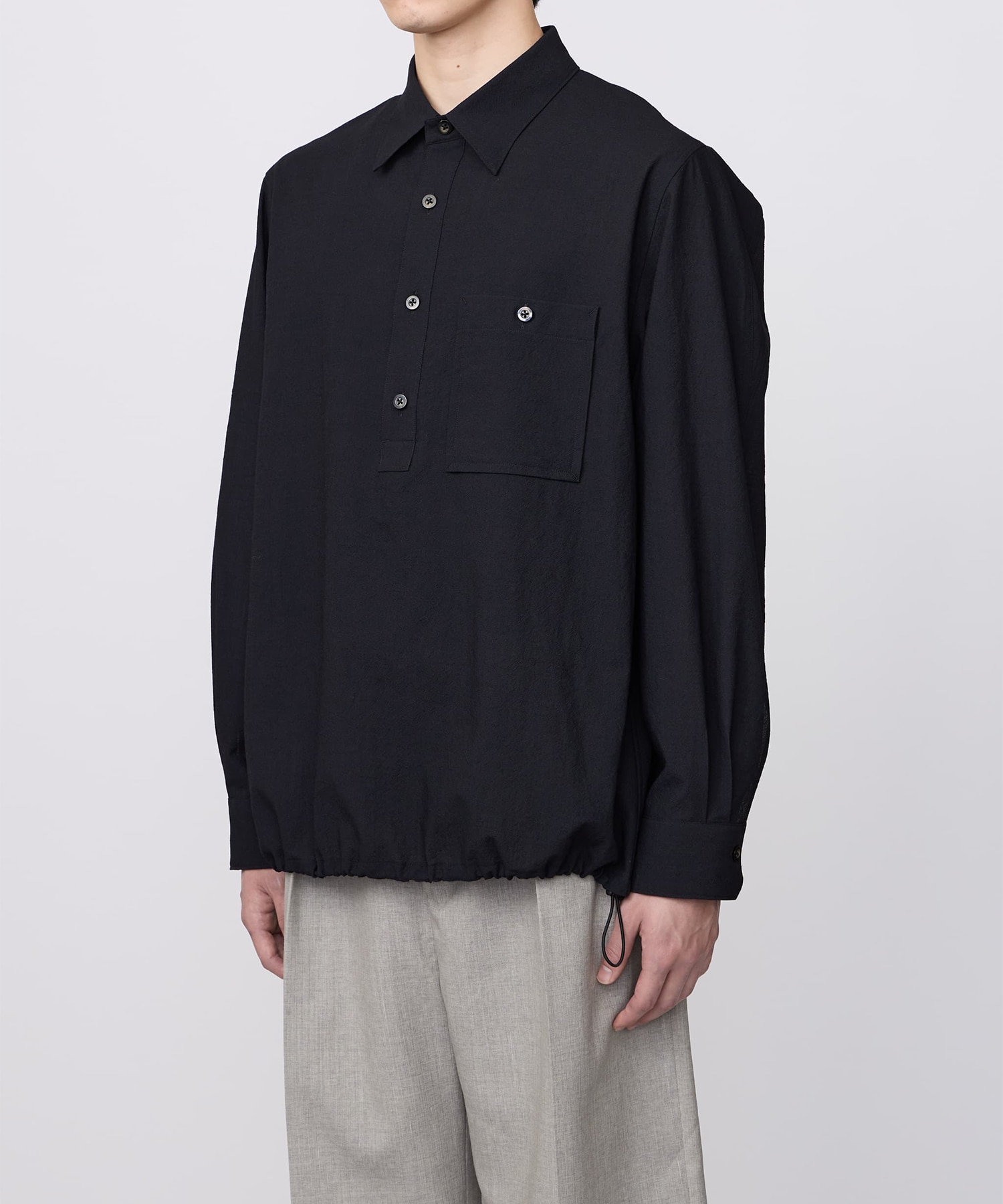 【イレニサ】EXTENDED YOKE PULLOVER SHIRT IRENISA