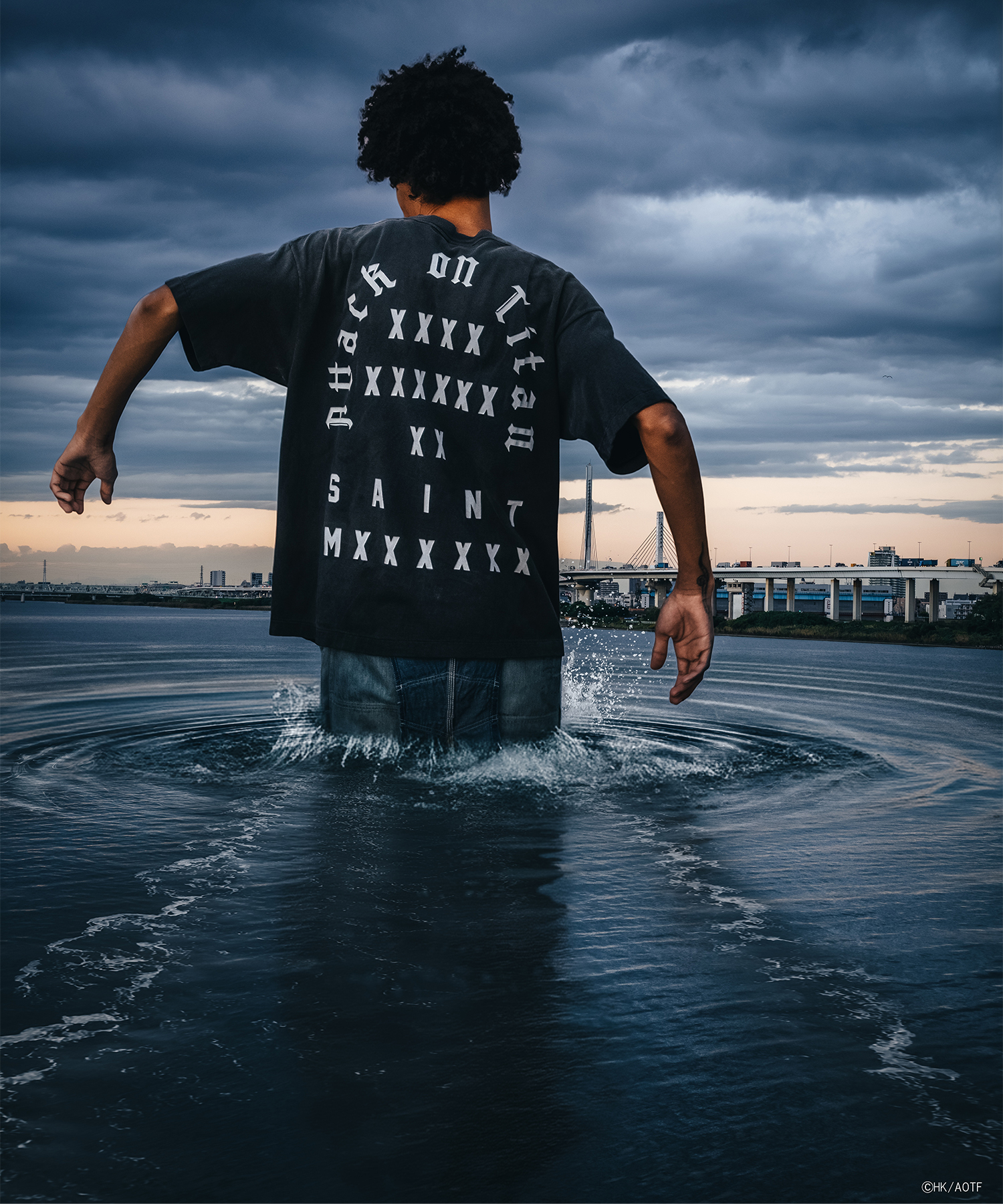 【セントマイケル】SM-MK8-0000-C77/AOT_SS TEE/ATTACK ON TITAN/BLK SAINT MXXXXXX