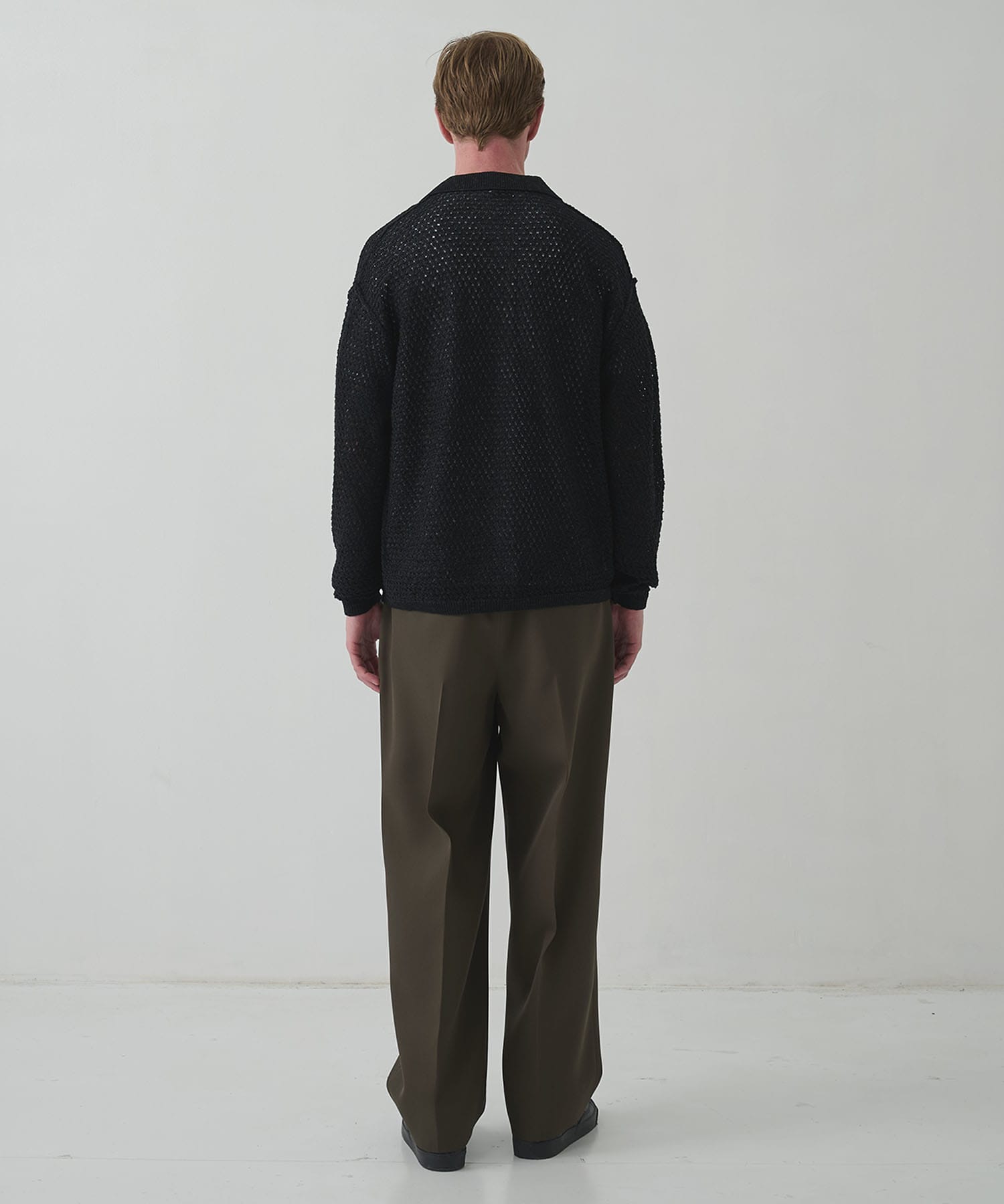 【ヨーク】Mesh Knit Shirt Cardigan YOKE