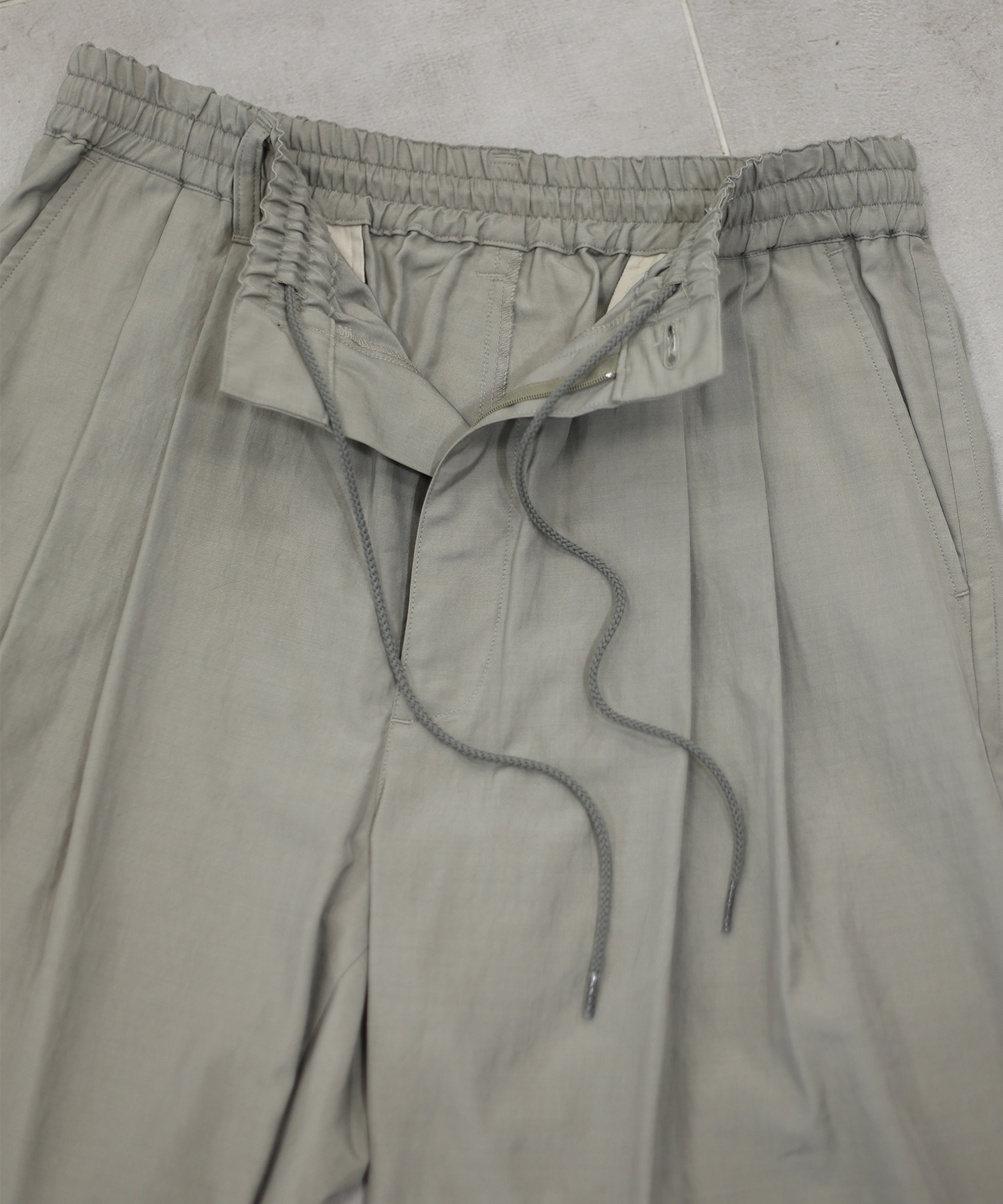 【ヨーク】Silk Nylon 2Pleated Easy Pants YOKE