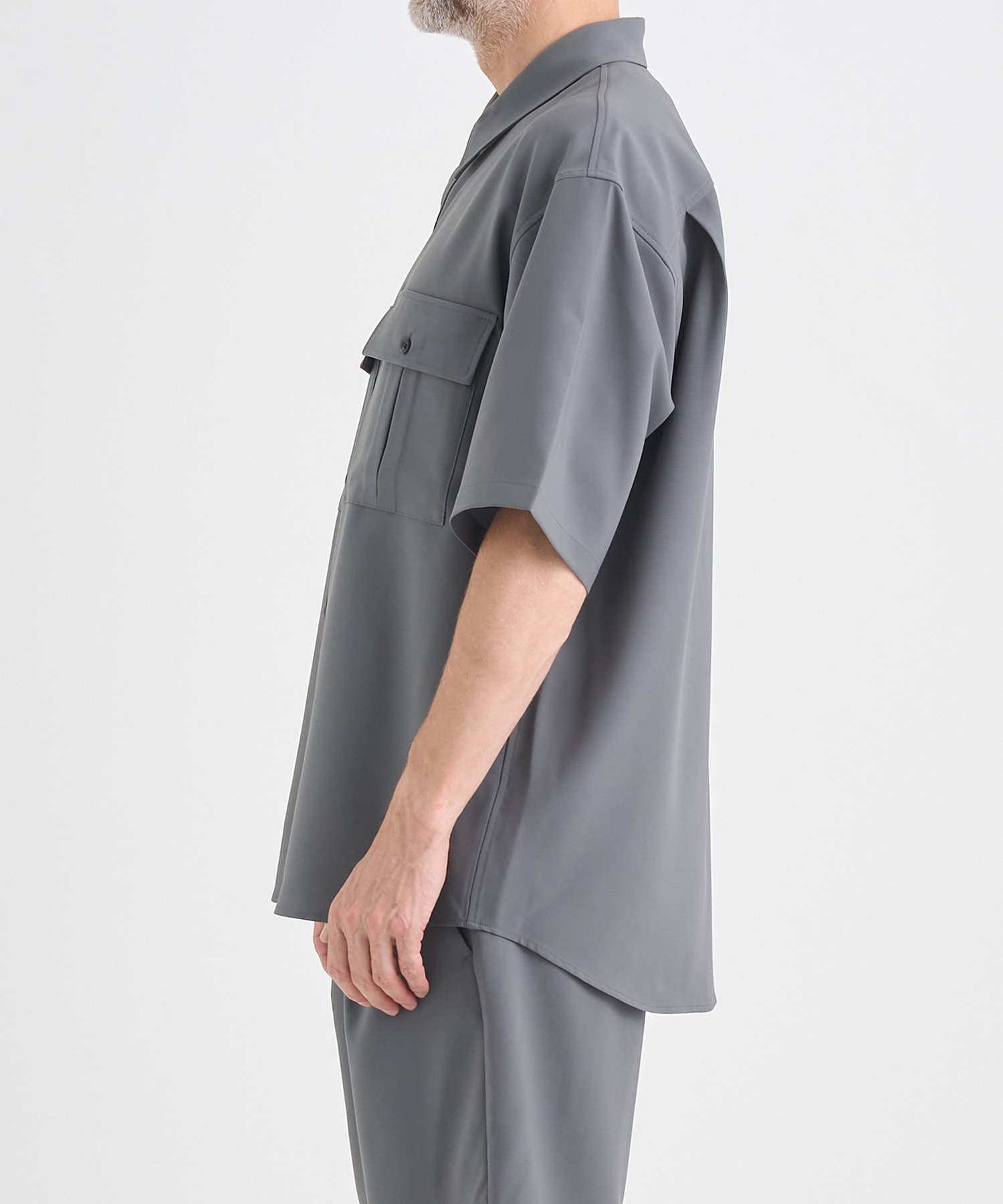 別注 PE CONPACT TWILL W POCKET S/S SHIRT ATTACHMENT