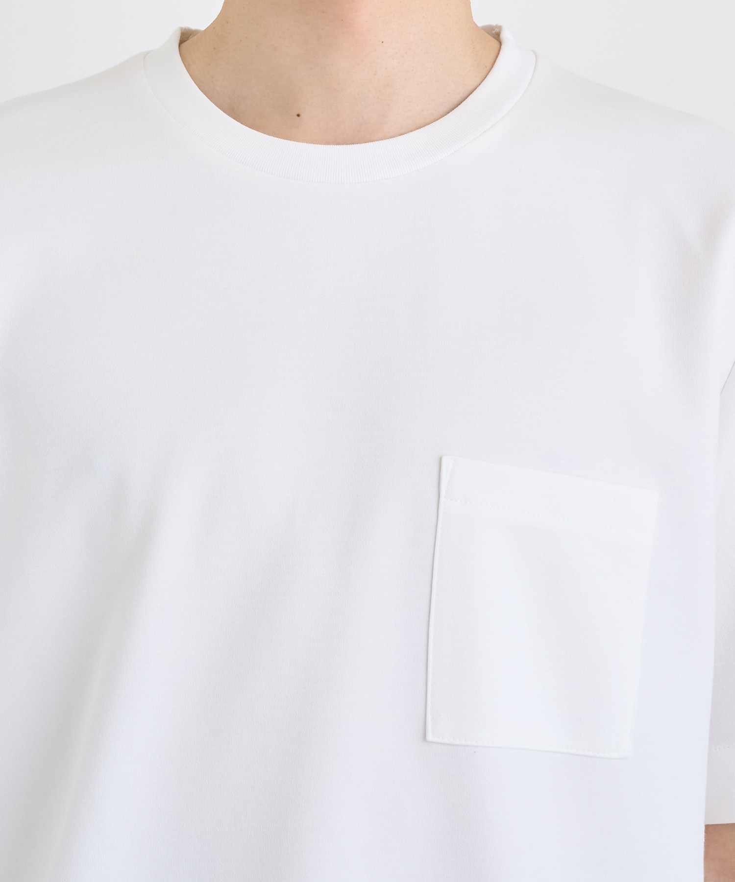 別注 RIB SHORT-SLEEVED POCKET T-SHIRT IRENISA
