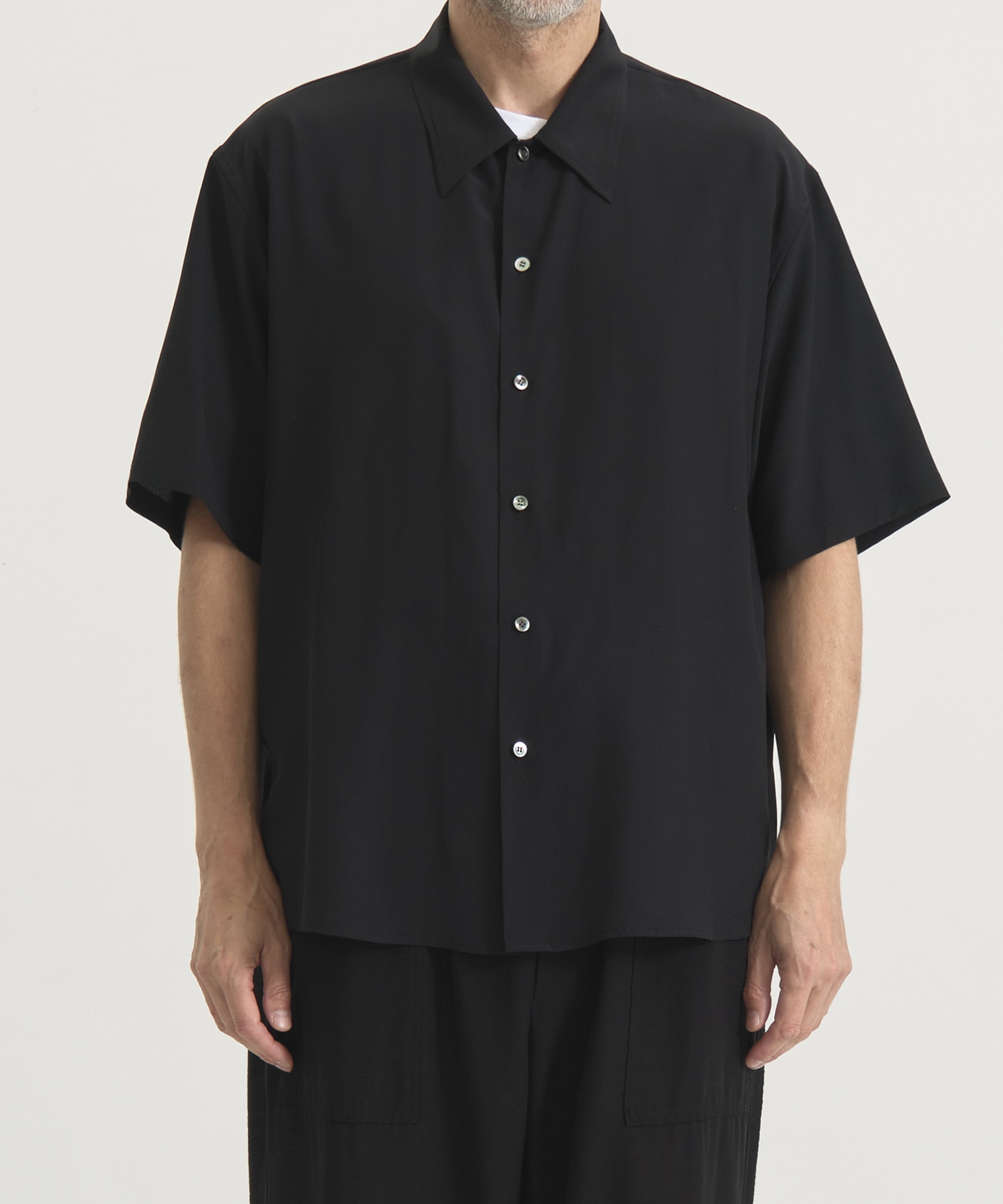 皺にならない洗えるSilk S/S Shirts THE TOKYO