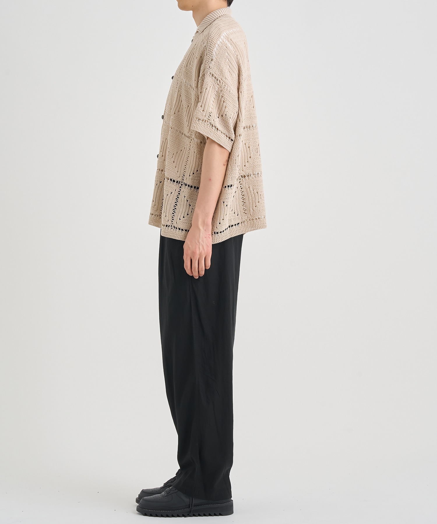 CROCHET KNIT SHIRT YOKE