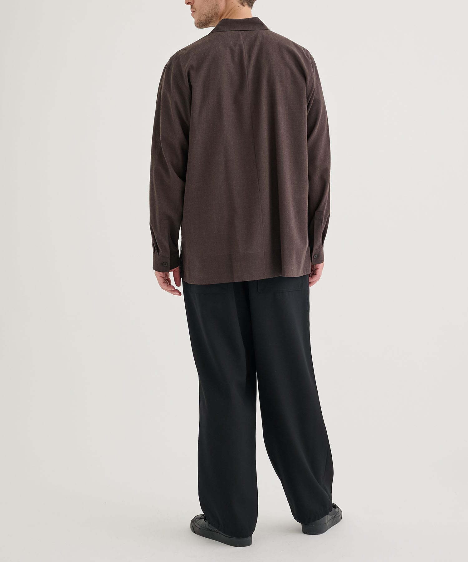 TWIST WOOL WASHER OVERSIZED SHIRT ATON