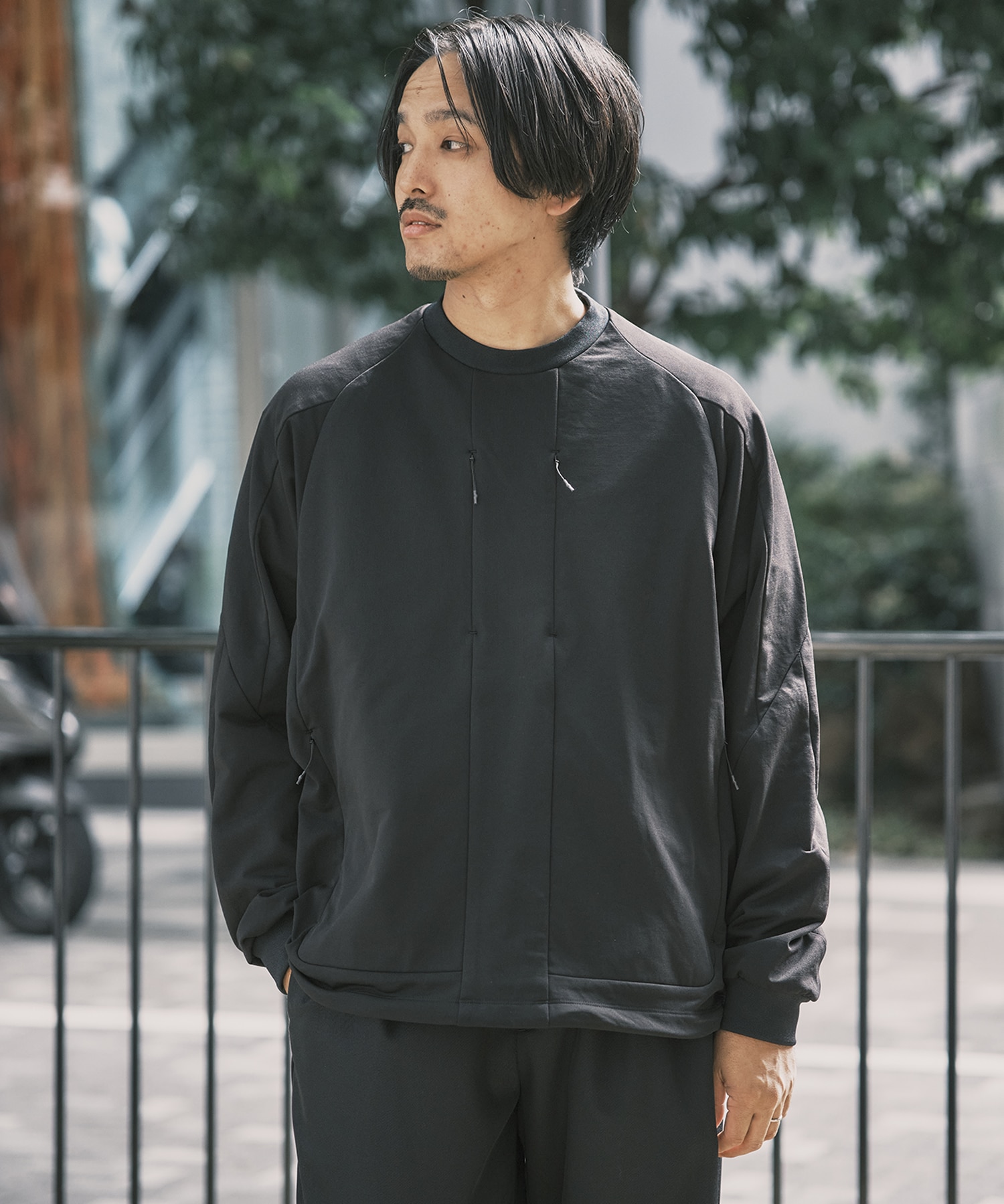 別注BLK SUPER LIGHT SWEAT PO White Mountaineering