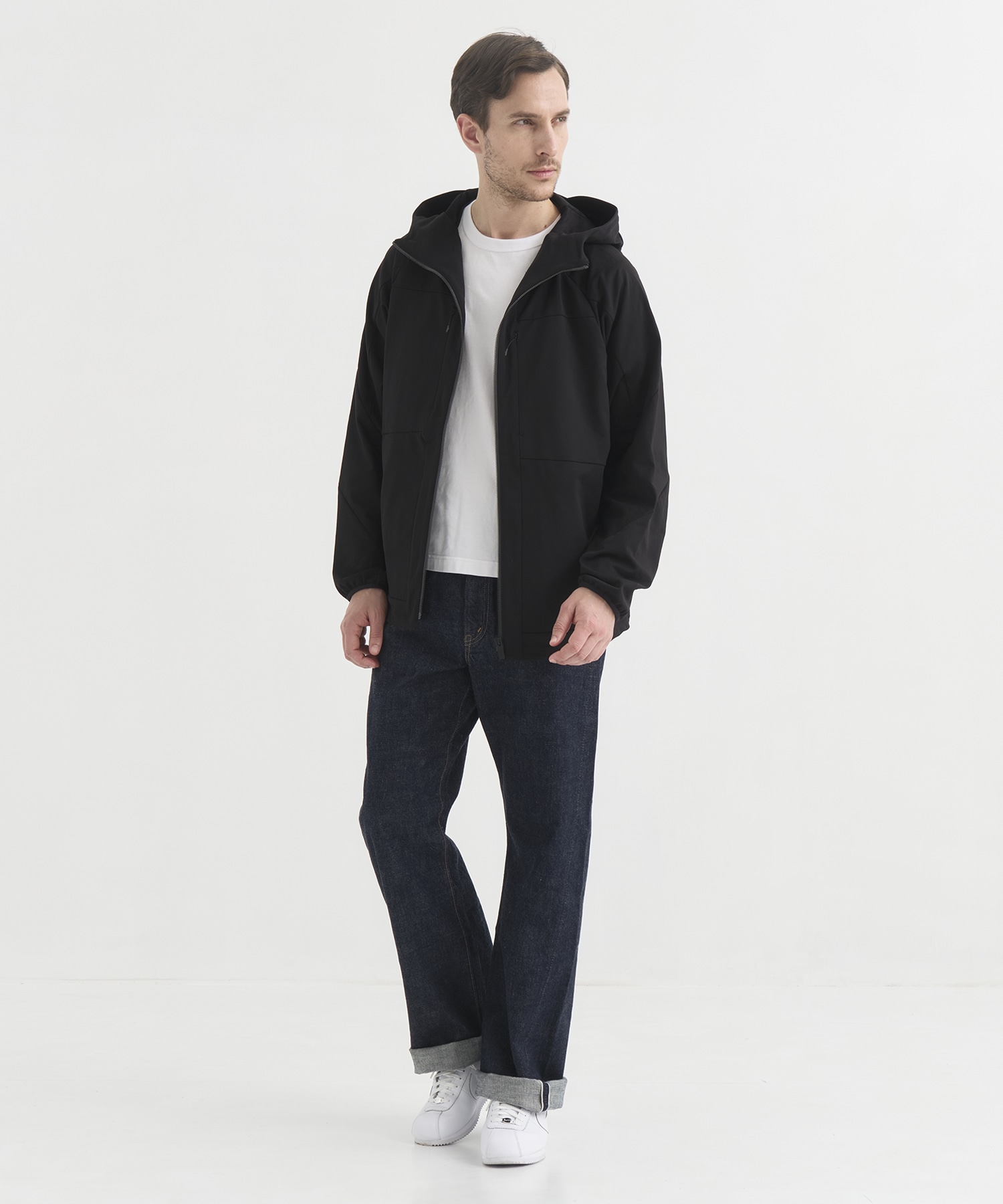 別注BLK SUPER LIGHT SWEAT ZIPUP HOODIE White Mountaineering