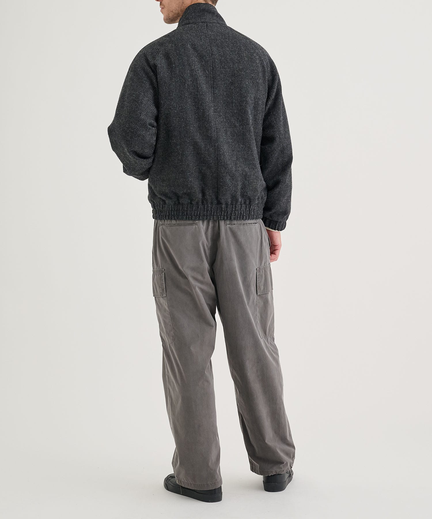 ALPACA HOUND TOOTH HARRINGTON JACKET ATON