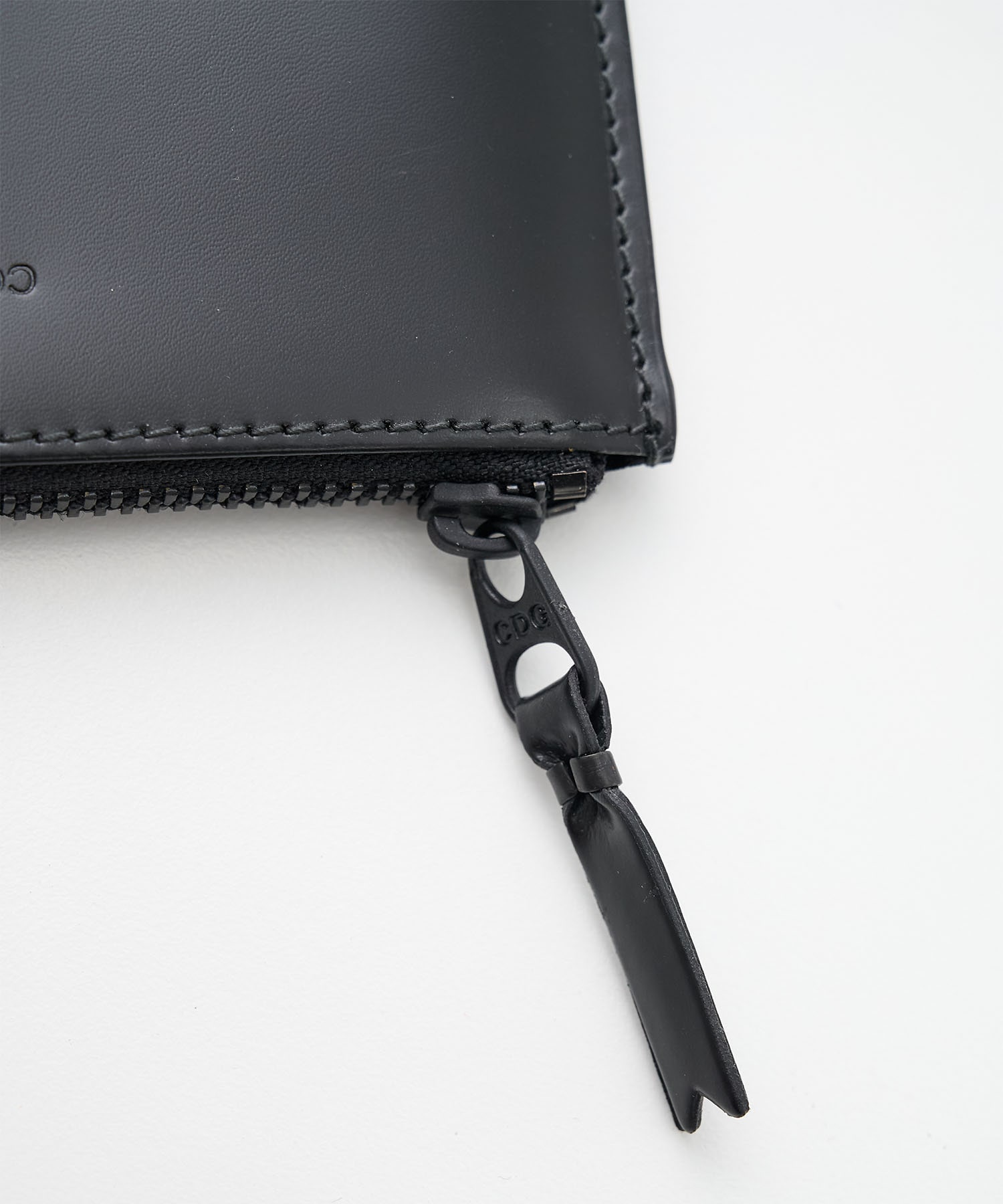 VERY BLACK LEATHER LINE E ZIP CASE Wallet Comme des Garcons