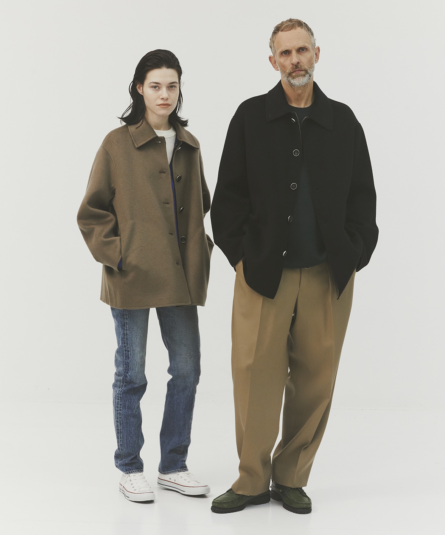 CASHMERE REVERSIBLE SHORT COAT 