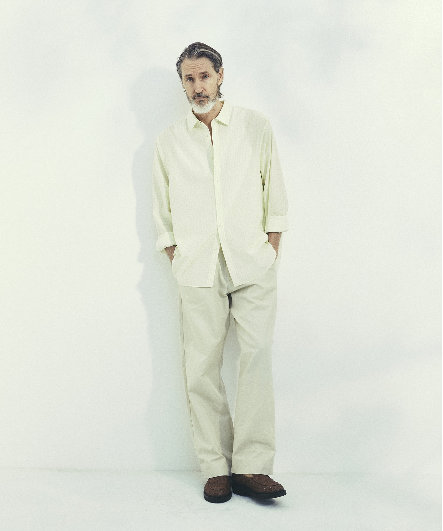 SILK α L/S Check Shirt SILK α