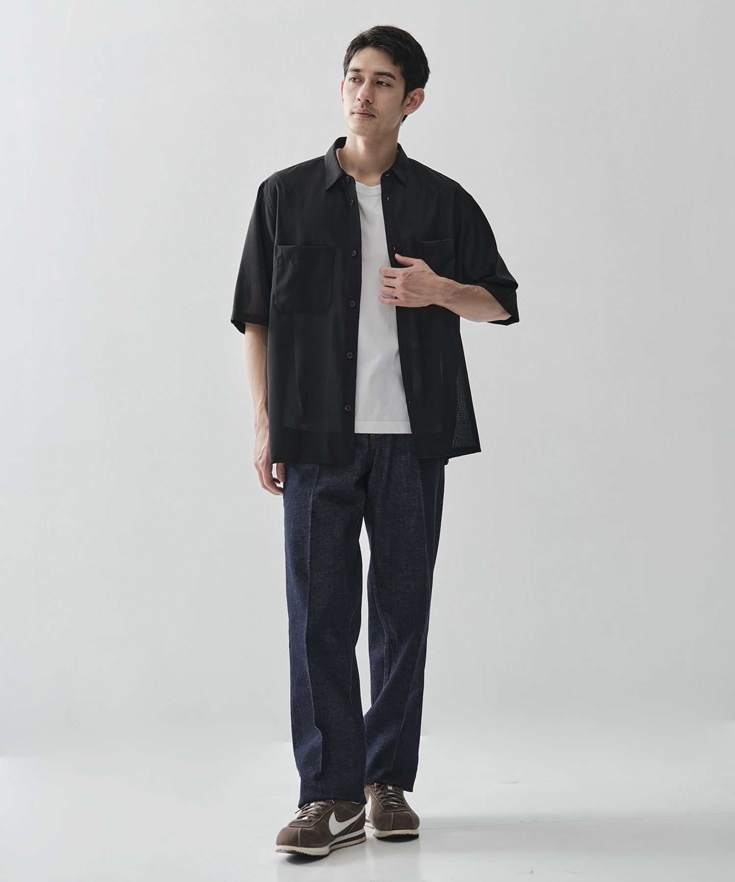 別注TWIST WOOL GAUZE SHORT SLEEVE SHIRT ATON