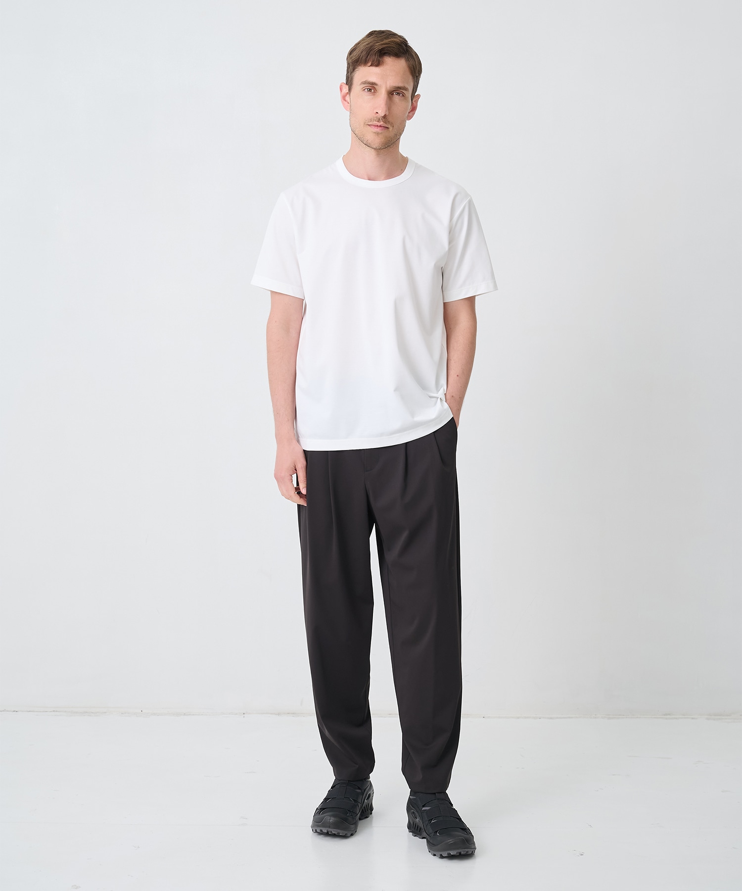 Light Matte Stretch Jersey Wide Tapered Pants THE TOKYO