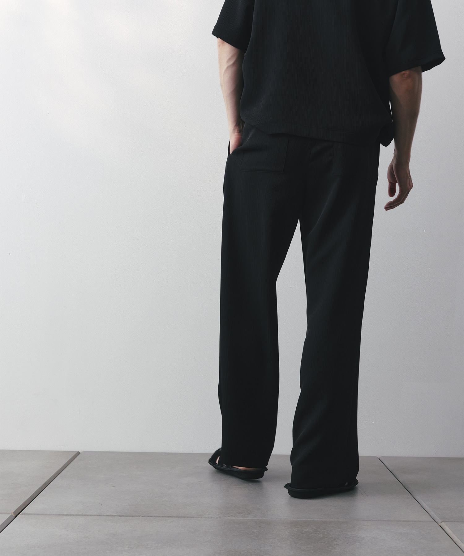 SILK α Pleats Summer Easy Pants SILK α