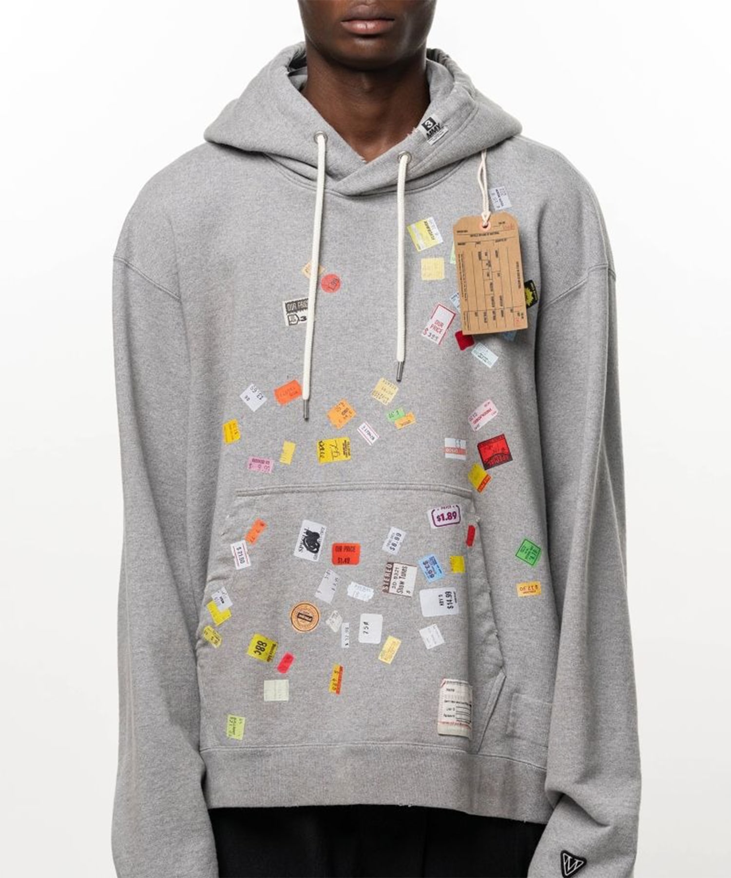 A17HD551 PRICE STICKER SWEAT HOODIE Maison MIHARA YASUHIRO