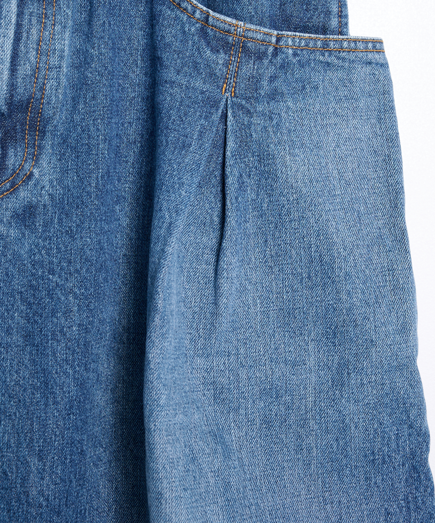 26fw-p-08 3D cutting denim pants KHOKI
