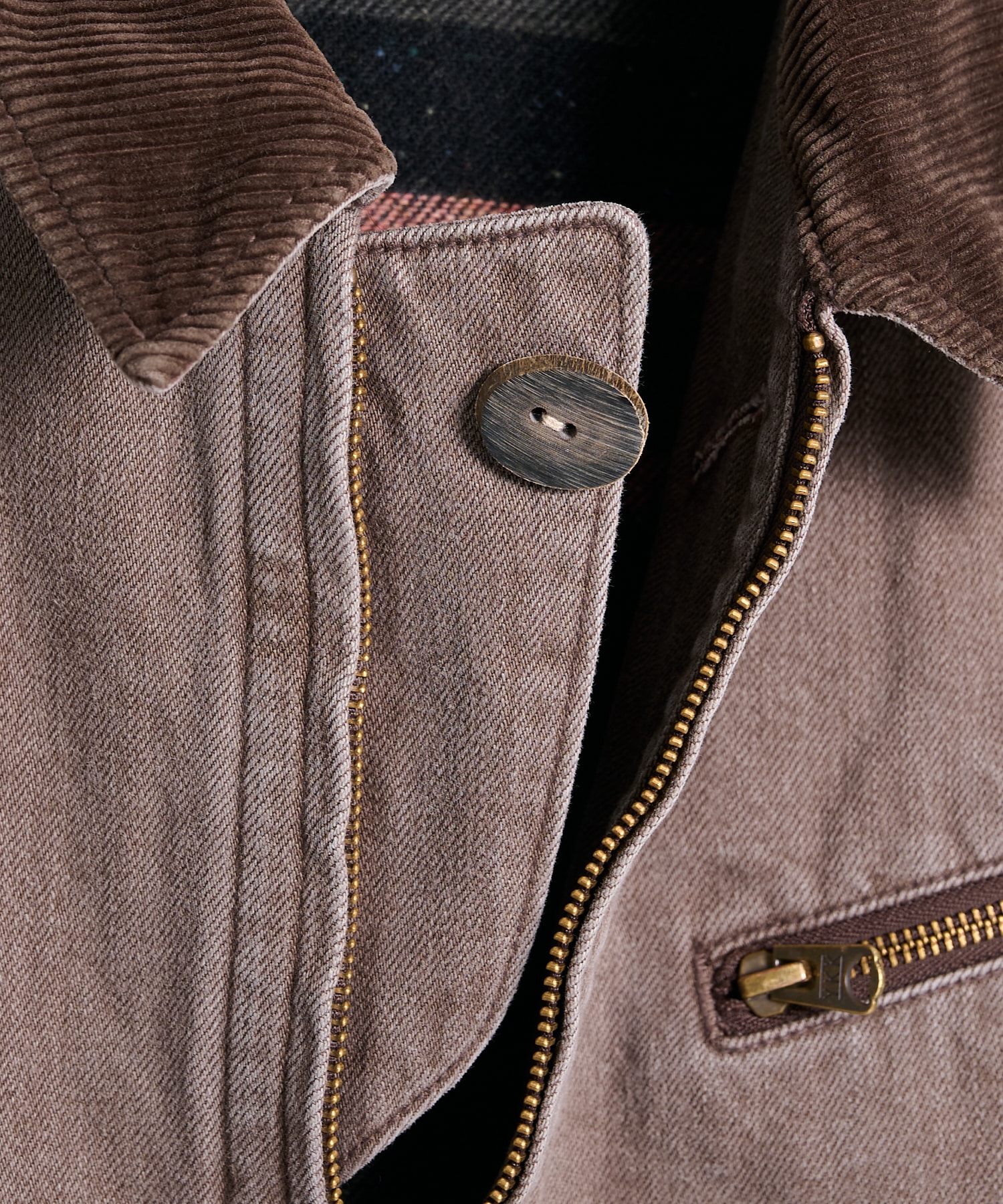 26fw-jk-06-b Faded denim zip jakcet KHOKI