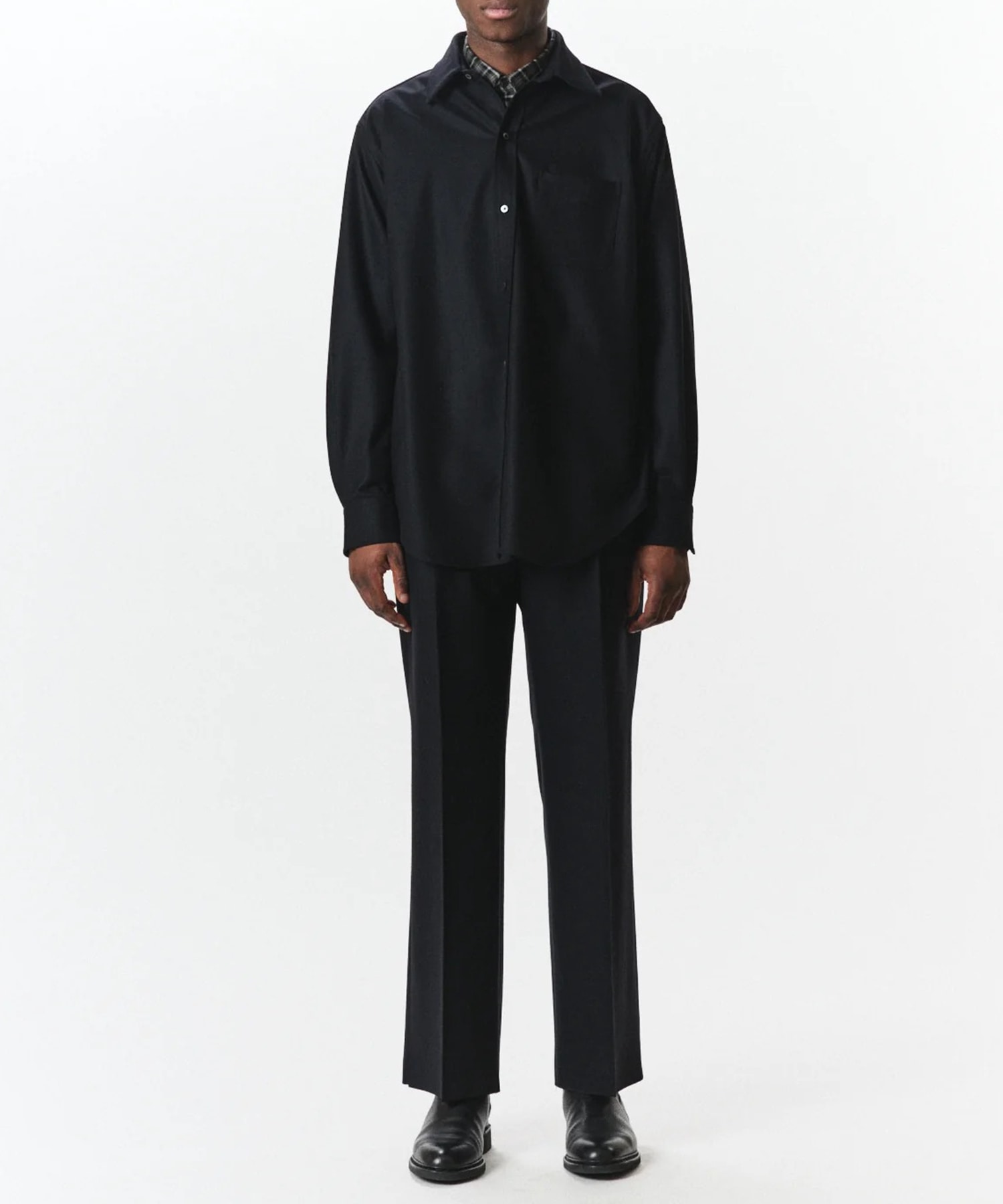 A26C18PT01C DOUBLE PLEATED STRAIGHT TROUSERS MARKAWARE