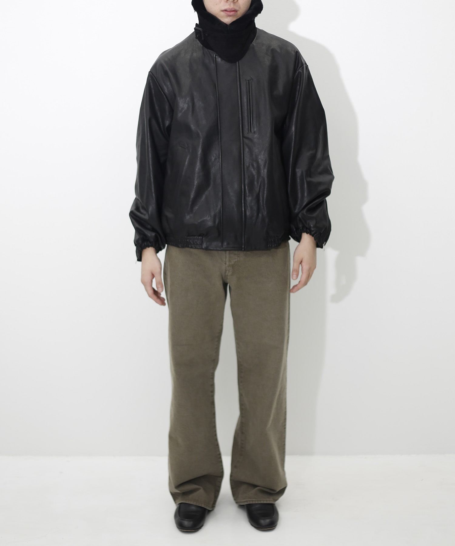【シュタイン】ST.1549 MOUTON COLLAR CALF ZIP JACKET ssstein
