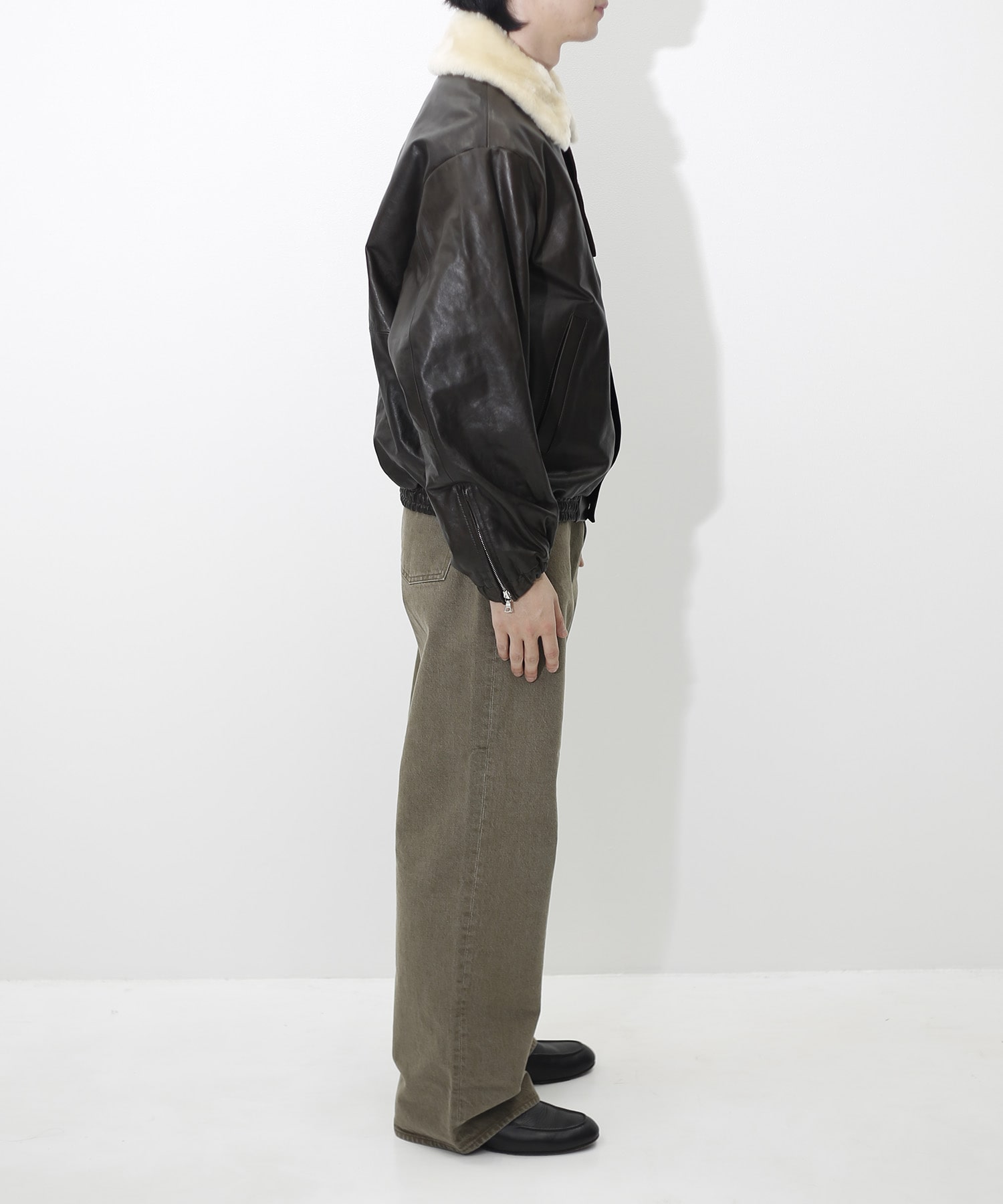 【シュタイン】ST.1549 MOUTON COLLAR CALF ZIP JACKET ssstein