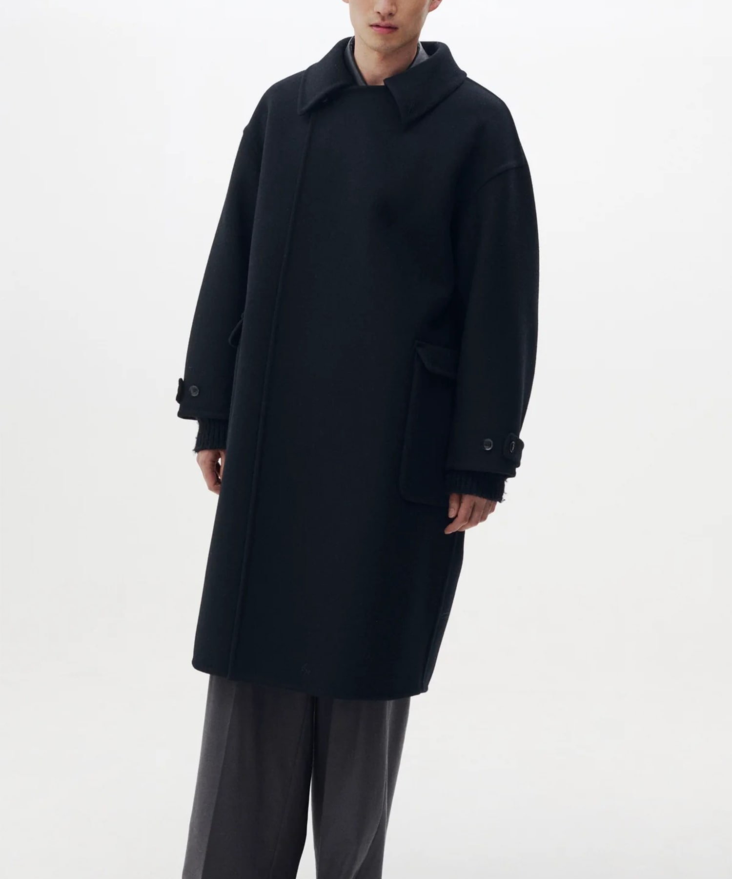【ヨーク】YK26FW01317C Wool Cashmere Double Breasted Rever Coat YOKE