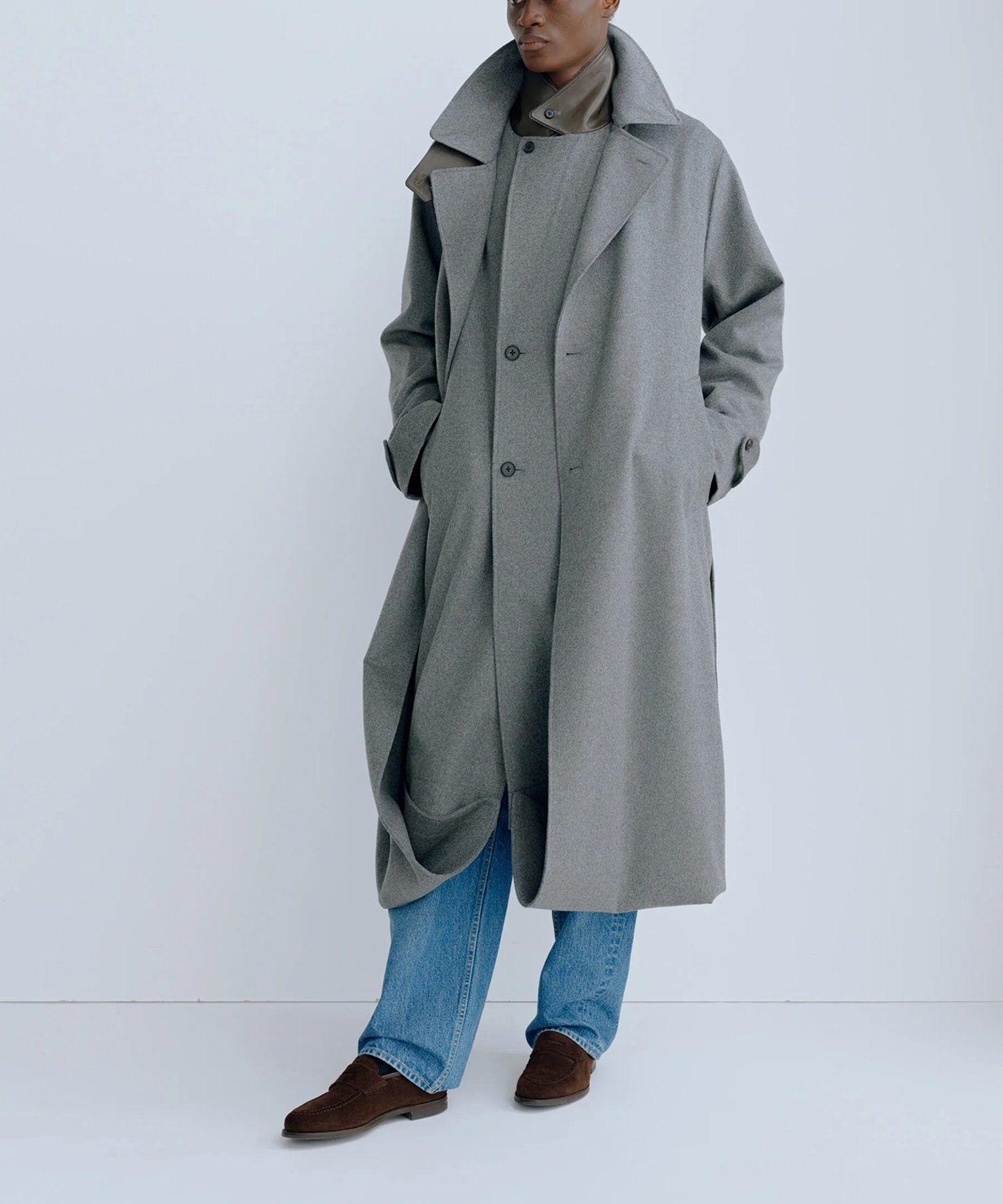 【シュタイン】ST.1539 WOOL CASHMERE LAYERED COMBINATION COAT ssstein